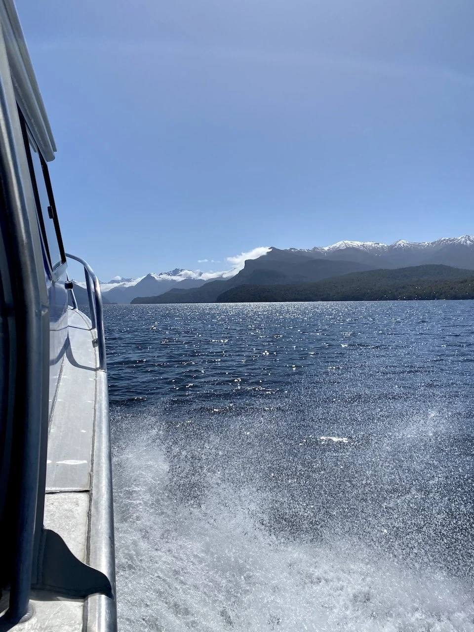 Water taxi on Lake Te Anau to the start of the Milford Track, Fiordland National Park
