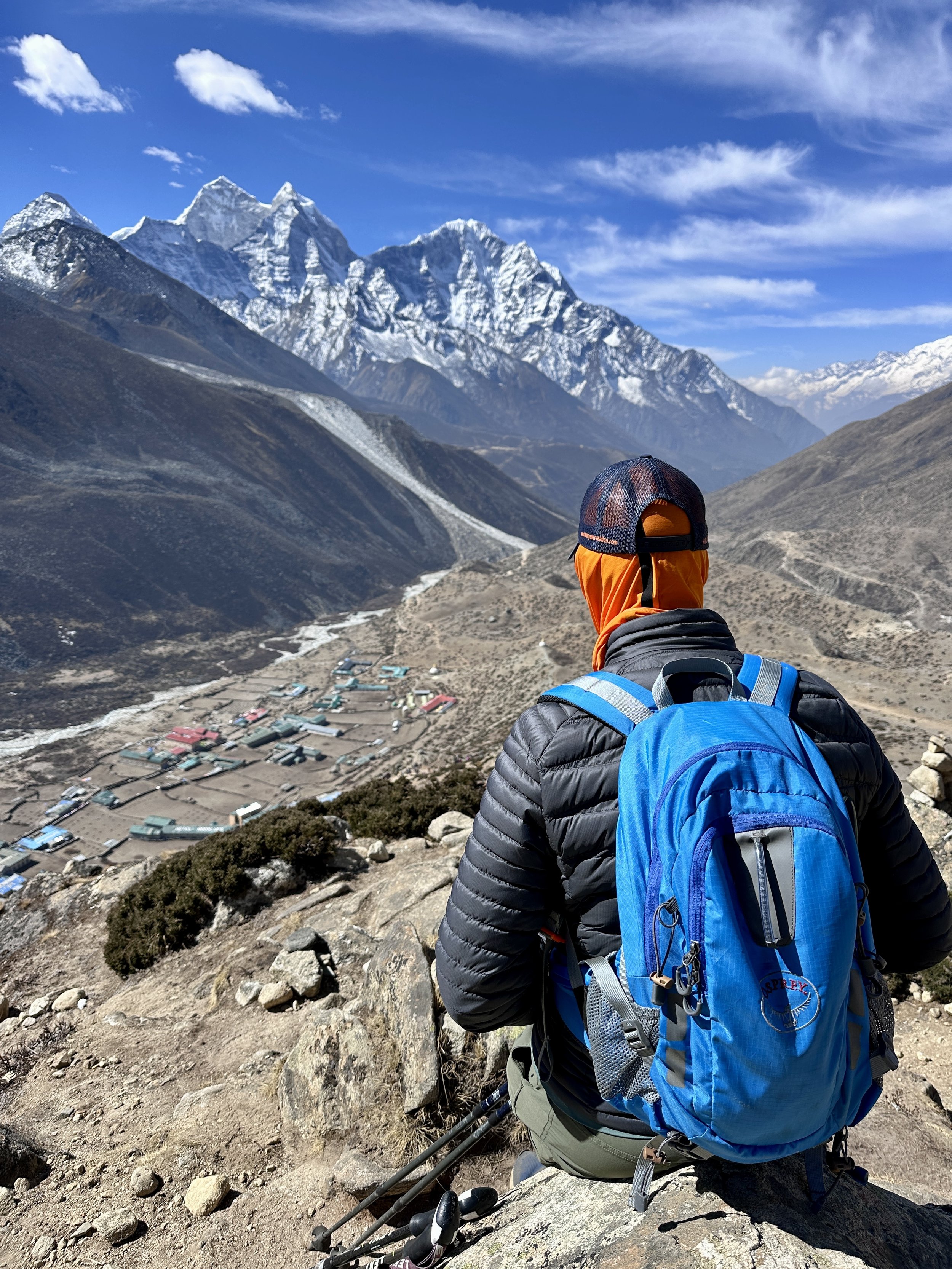 Andrew looking out over Dingboche from high on a hill