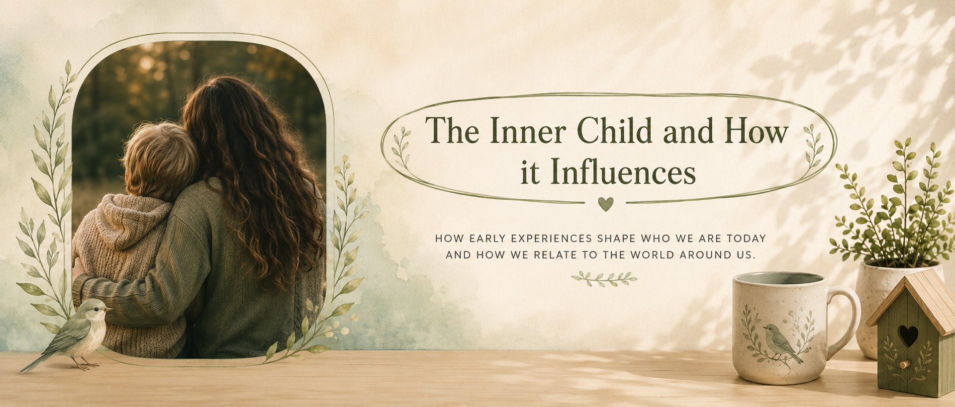 Mother and child embracing, representing the inner child and the lasting influence of early relationships.