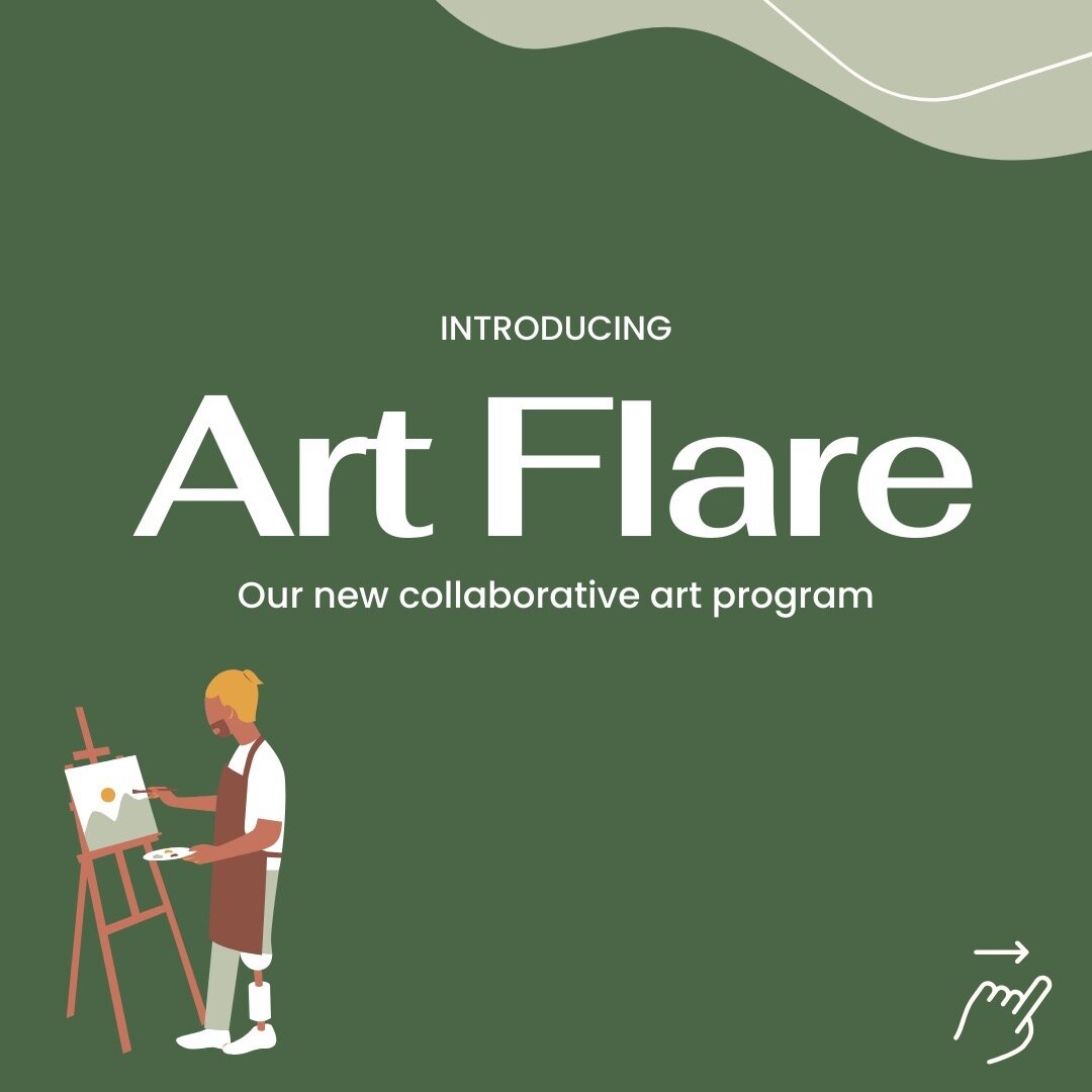 ✨Introducing Art Flare: our new collaborative art program. Art Flare aims to provide chronically ill artists with ongoing income by selling products featuring their designs through our @port_of_hope store. Learn more about the program, apply to parti