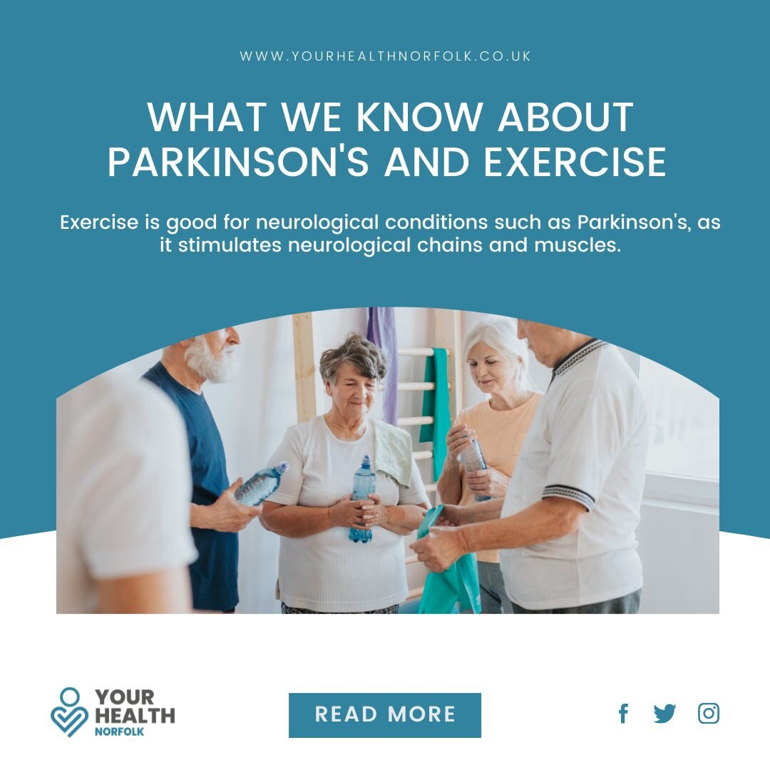 REPOST: It is estimated that four million people worldwide have Parkinson&rsquo;s. In the UK, one in 500 people have the condition (currently 120,000 individuals).

3 things we know about exercise and Parkinson's;

1. Exercise can be as important as 