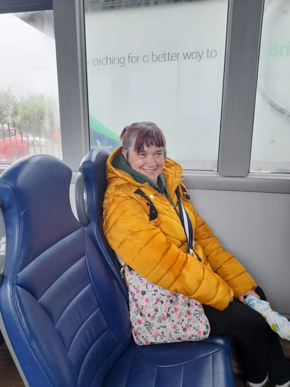 Image of a resident travelling on the bus.