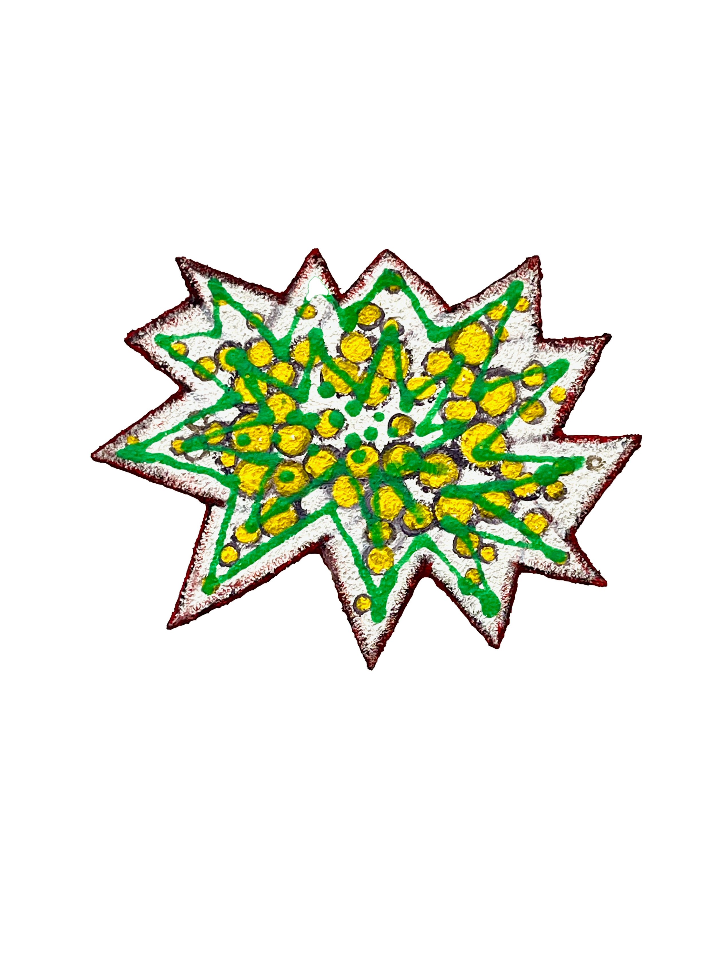 Pow painting, 2026, acrylic abnd sawdust on board, 17 x 22cm