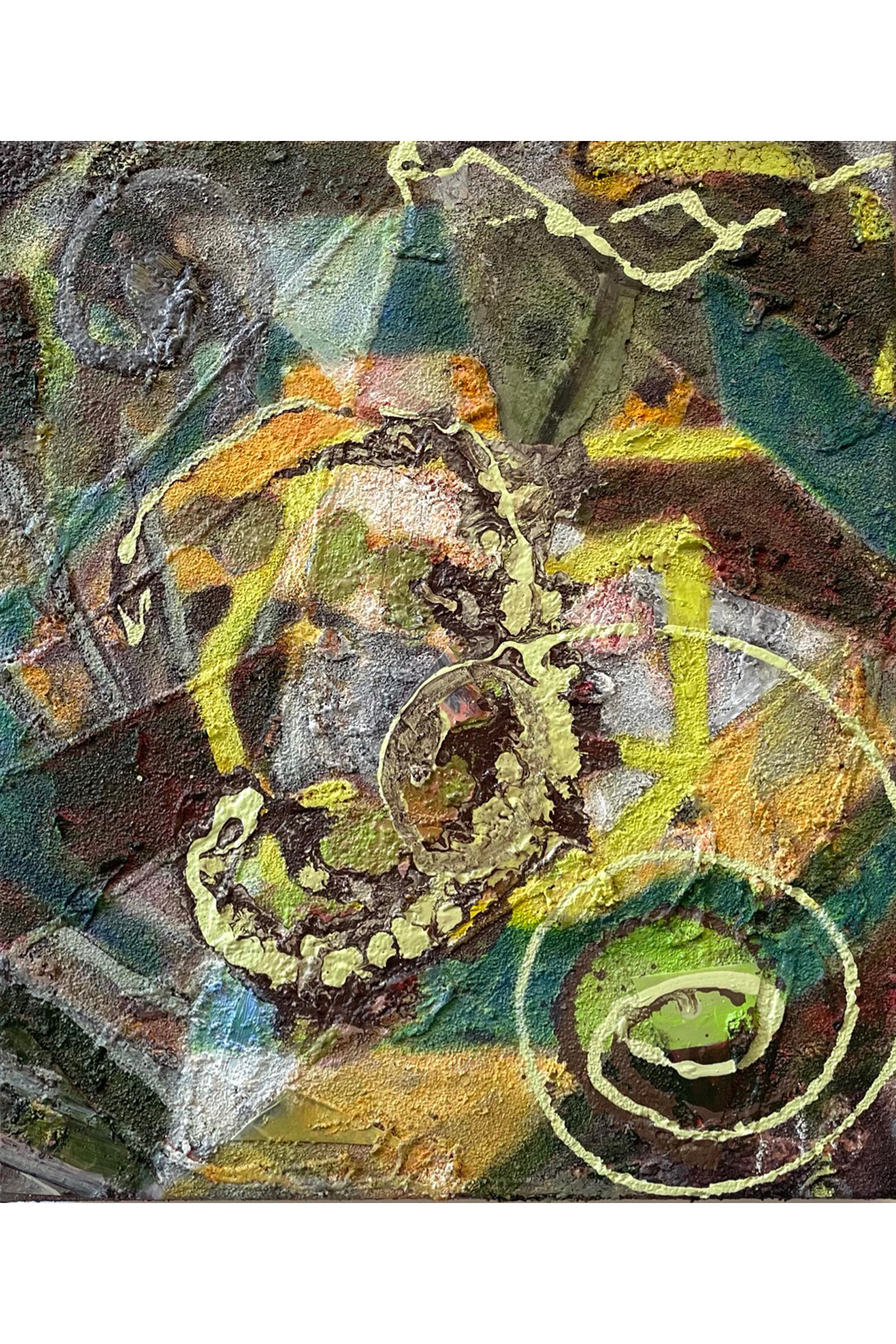 20% Extra, 2021, acrylic and mixed media on canvas, 36 x 31cm