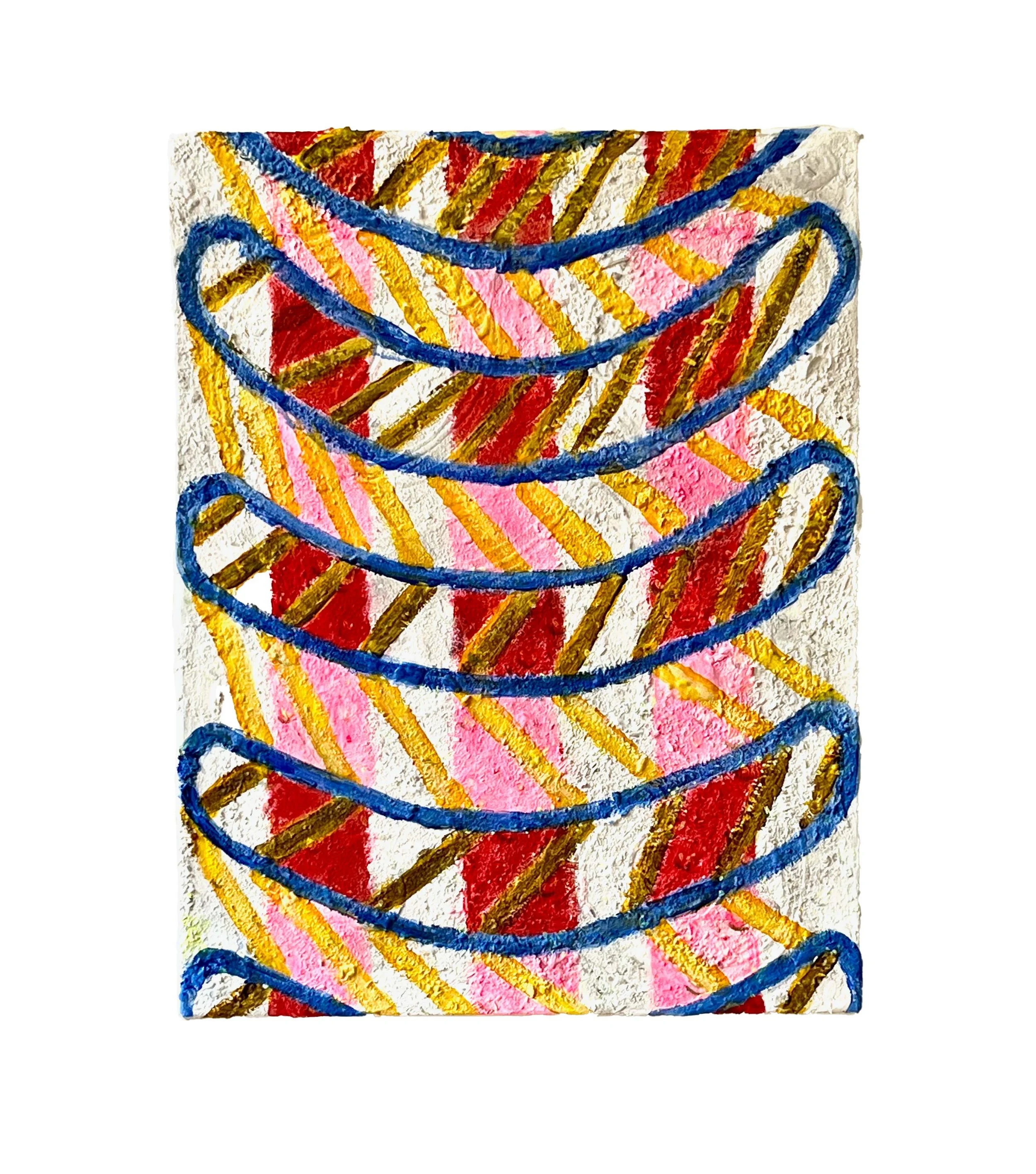 Dog days, 20236, acrylic, gouache and sawdust on canvas, 46 x 36cm