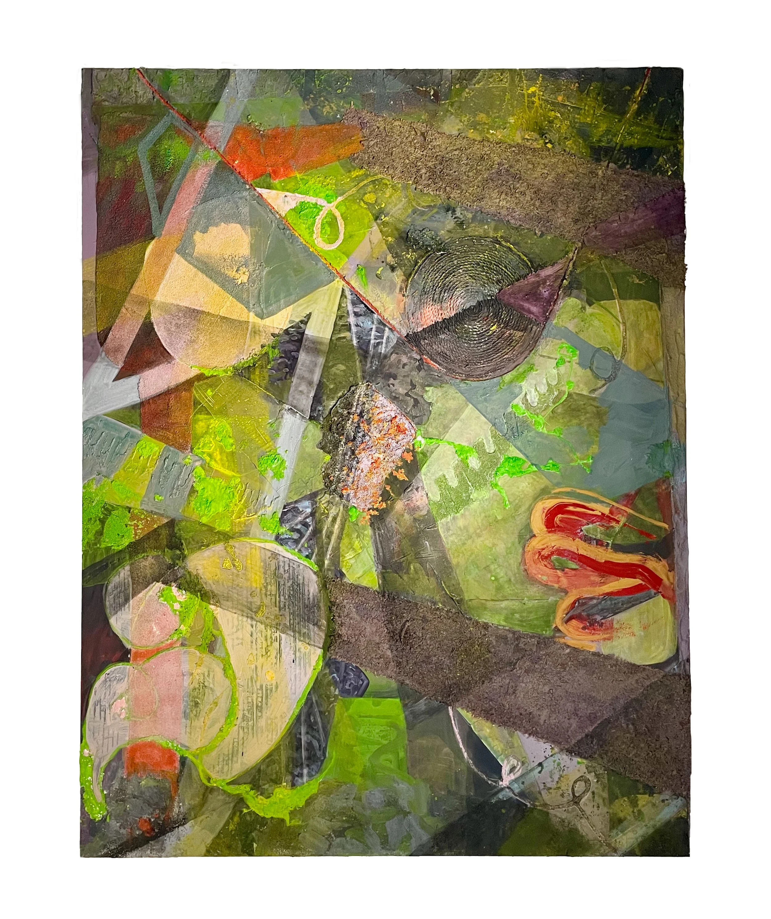 Piper’s Pull, 2021, acrylic and mixed media on panel, 130 x 110cm