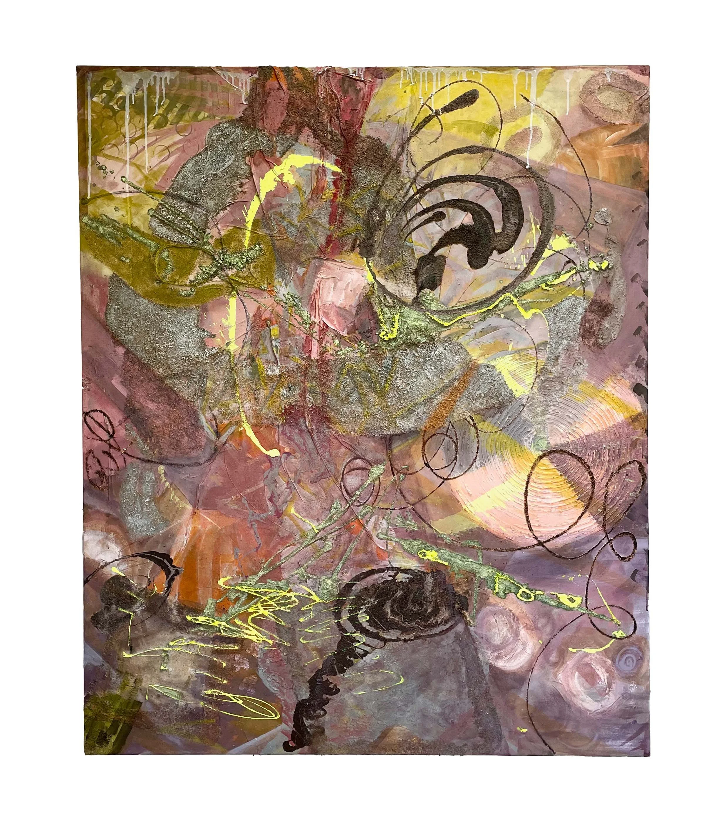 Out of Step, 2021, acrylic and mixed media on canvas, 175 x 145 cm