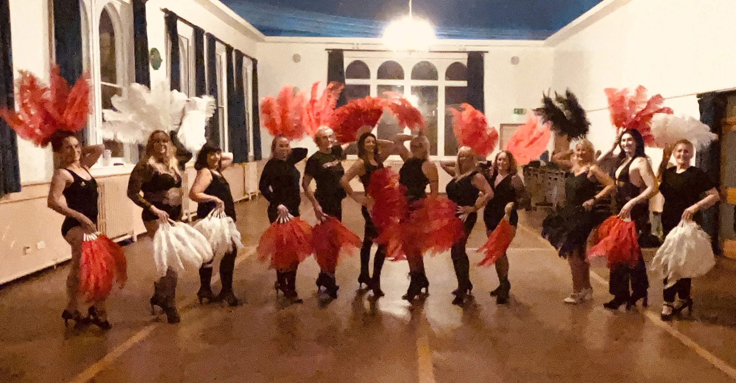 Christmas Feather Fans in Frome 