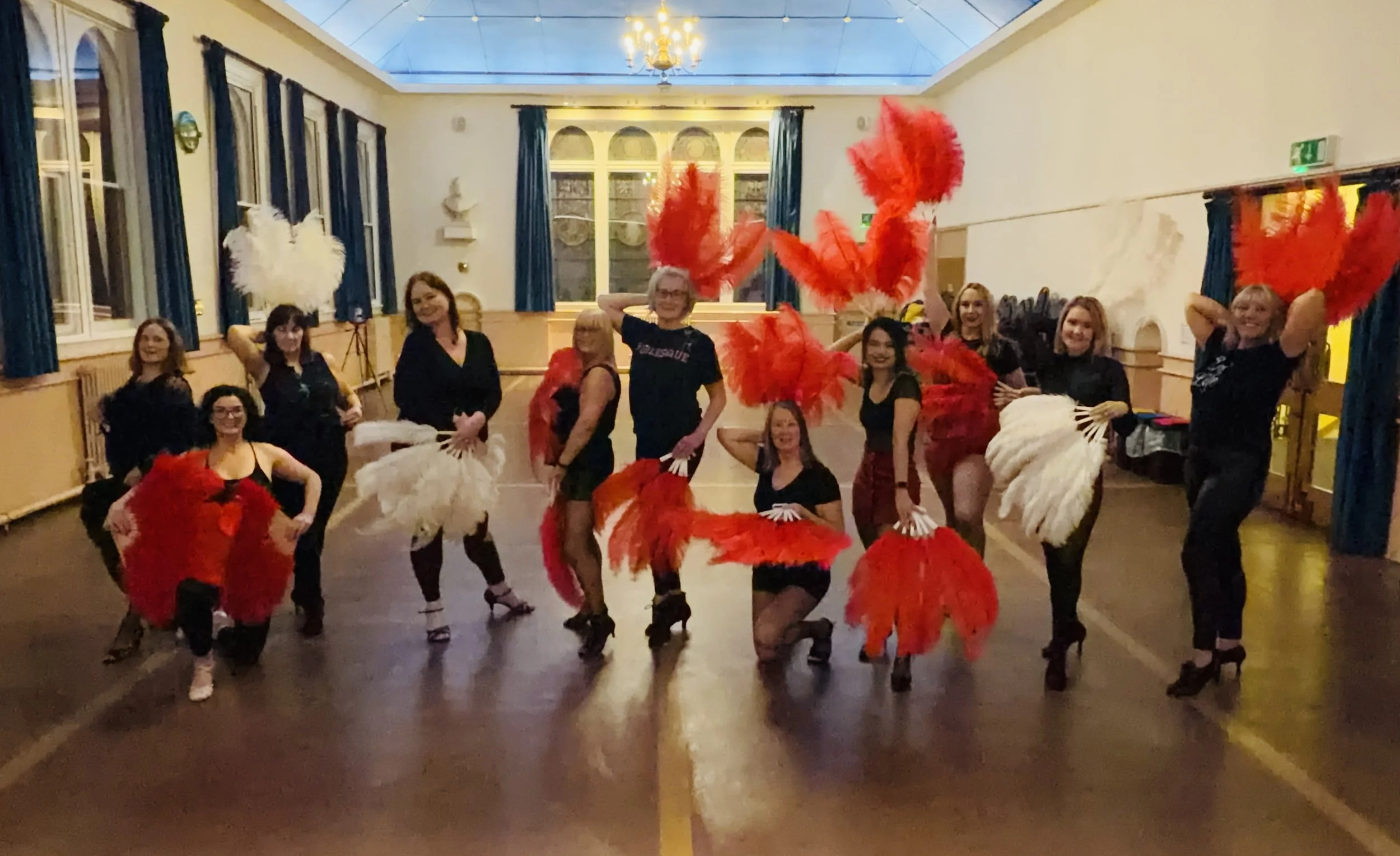 Galentine’s Feather Fans in Warminster 