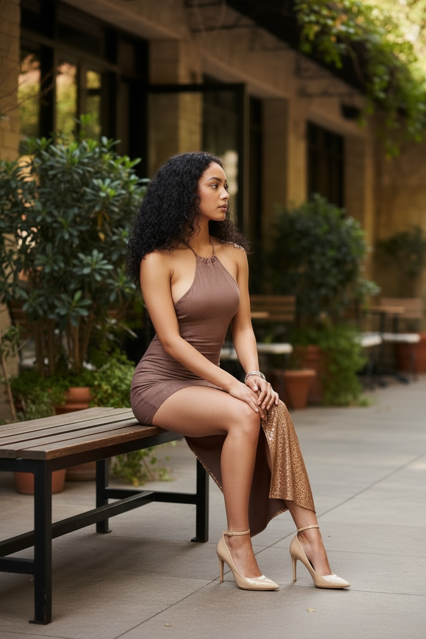 The Celestial Dusk Halter Gown