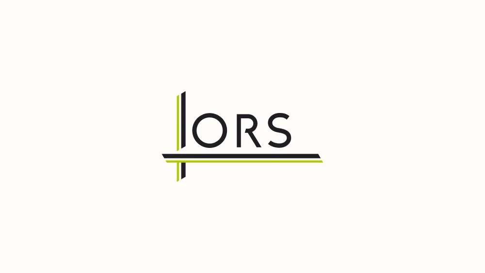 Logo with the letters 'ORS' and a stylized vertical and horizontal line