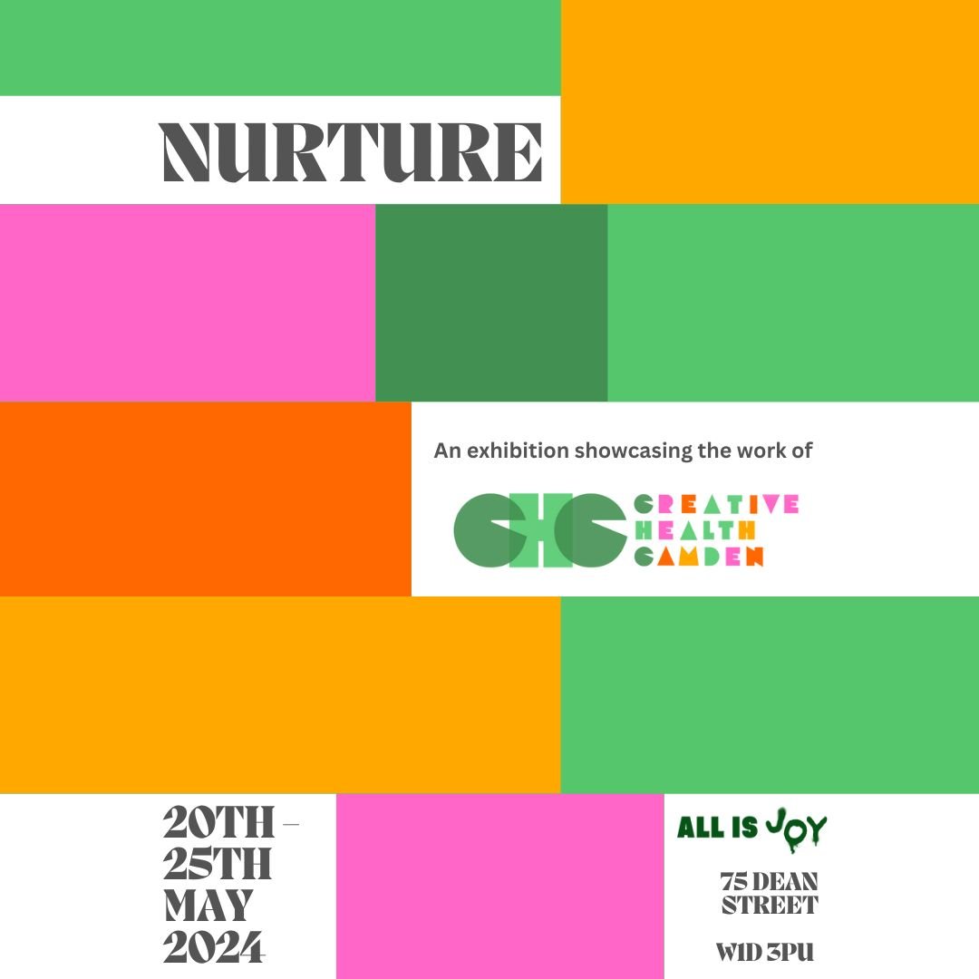 We're back!!! We are SO overjoyed to announce that our previously cancelled exhibition, is officially back. We will be hosting our Nurture exhibition at 75 Dean St during 20th-25th May, which is also #creativityandwellbeingweek. We can't wait. 

Get 