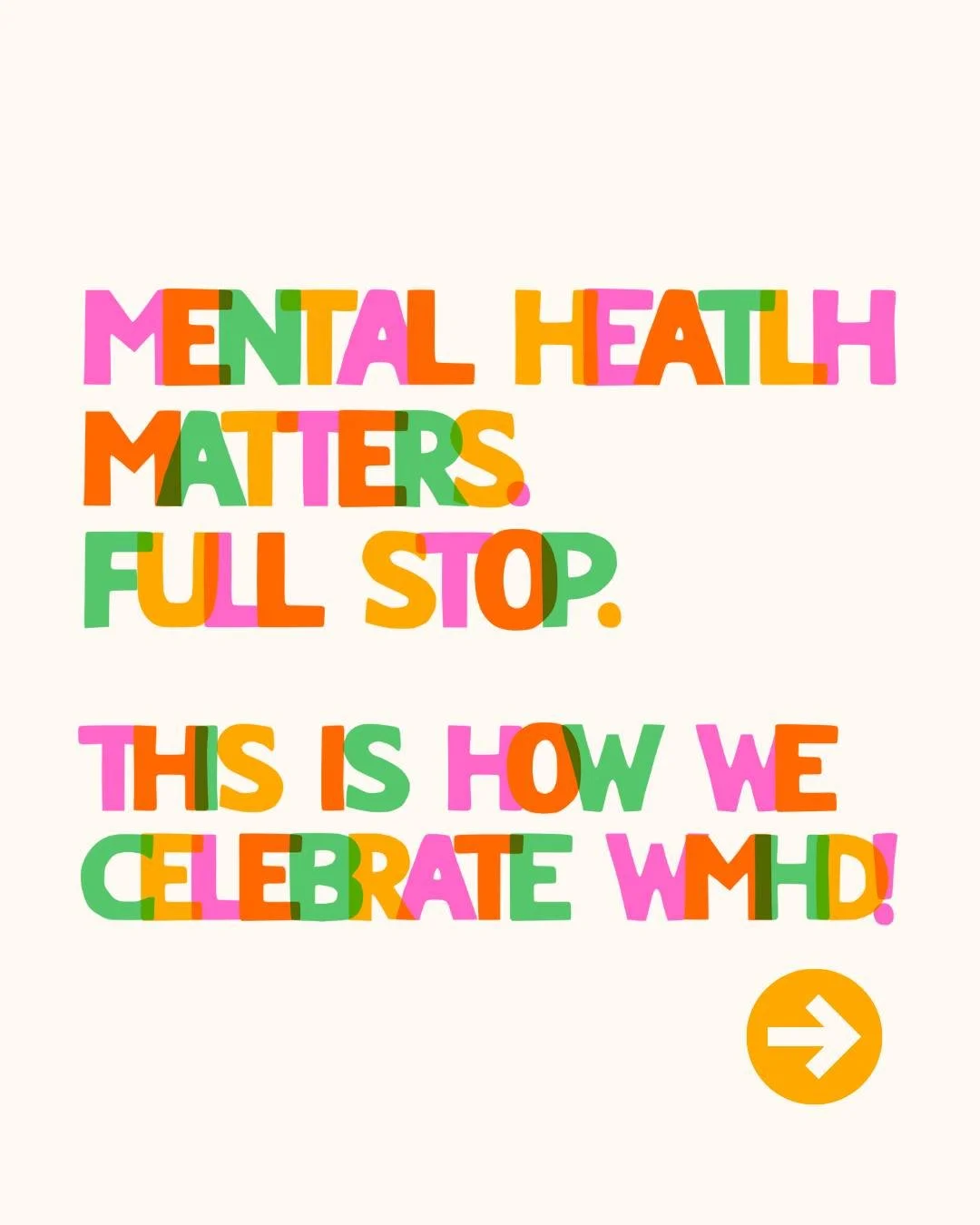World Mental Health Day has arrived, and we wanted to remind you that mental health matters and the few ways mental health is celebrated, here at Creative Health Camden 🎉

Through our medley of ongoing programme of creative workshops - we hope to of