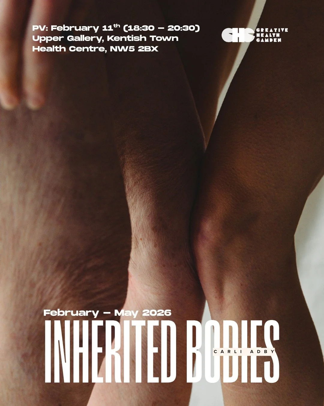 NEXT WEEK 🗓 at Creative Health Camden 

&lsquo;INHERITED BODIES&rsquo;
SEMI-RETROSPECTIVE EXHIBITION BY CARLI-ADBY @carliadbyphoto

FEBRUARY - MAY 2026
PRIVATE VIEW: FEBRUARY 11TH (18:30 - 20:30)

&lsquo;Inherited Bodies&rsquo; is a semi-retrospecti