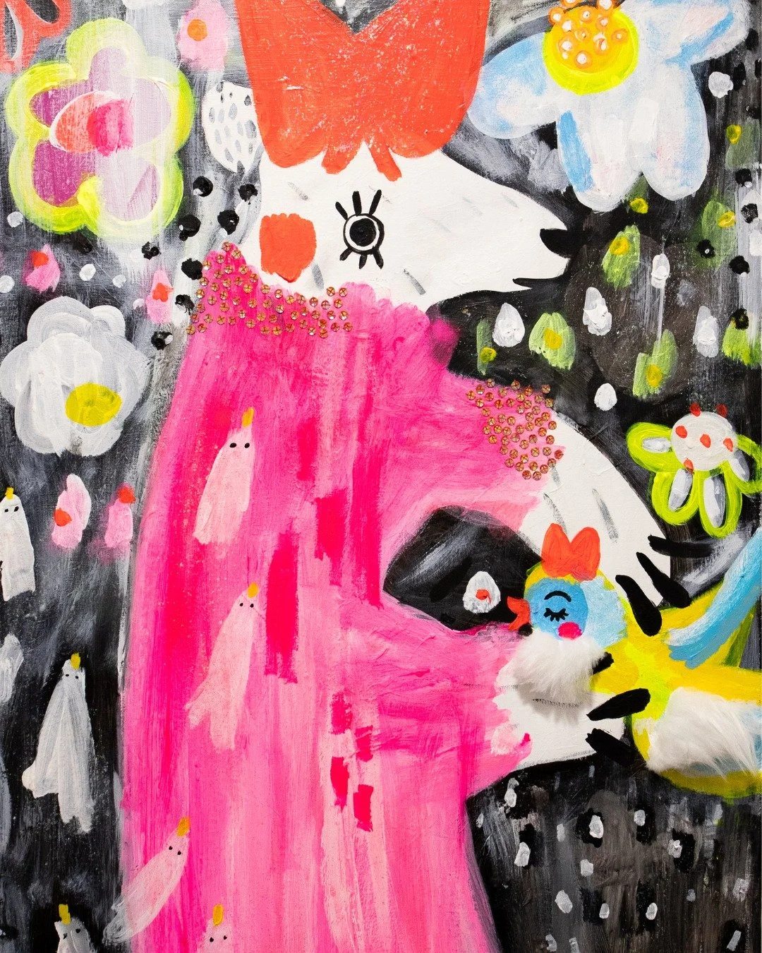 Starting our week off strong with textural playfulness and vibrancy - all thanks to our ongoing exhibition 'When I Let Her Out To Play: Expanding Memories' by our exhibiting artist Veronica Rowlands @veronica_rowlands_artist ✨

Veronica's exhibition 