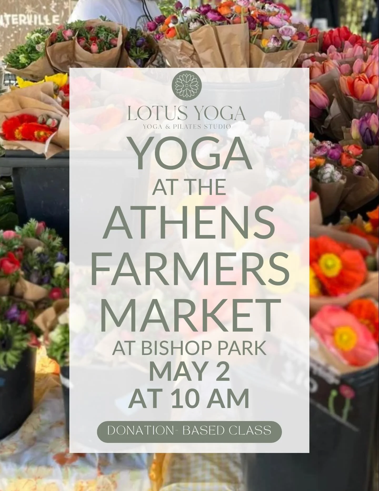 Join us this weekend for movement + connection 

Start your Saturday morning with Donation Yoga at the Athens Farmer&rsquo;s Market at 10, an all-levels flow designed to help you move, breathe, and give back to the community.

Then on Sunday, slow do