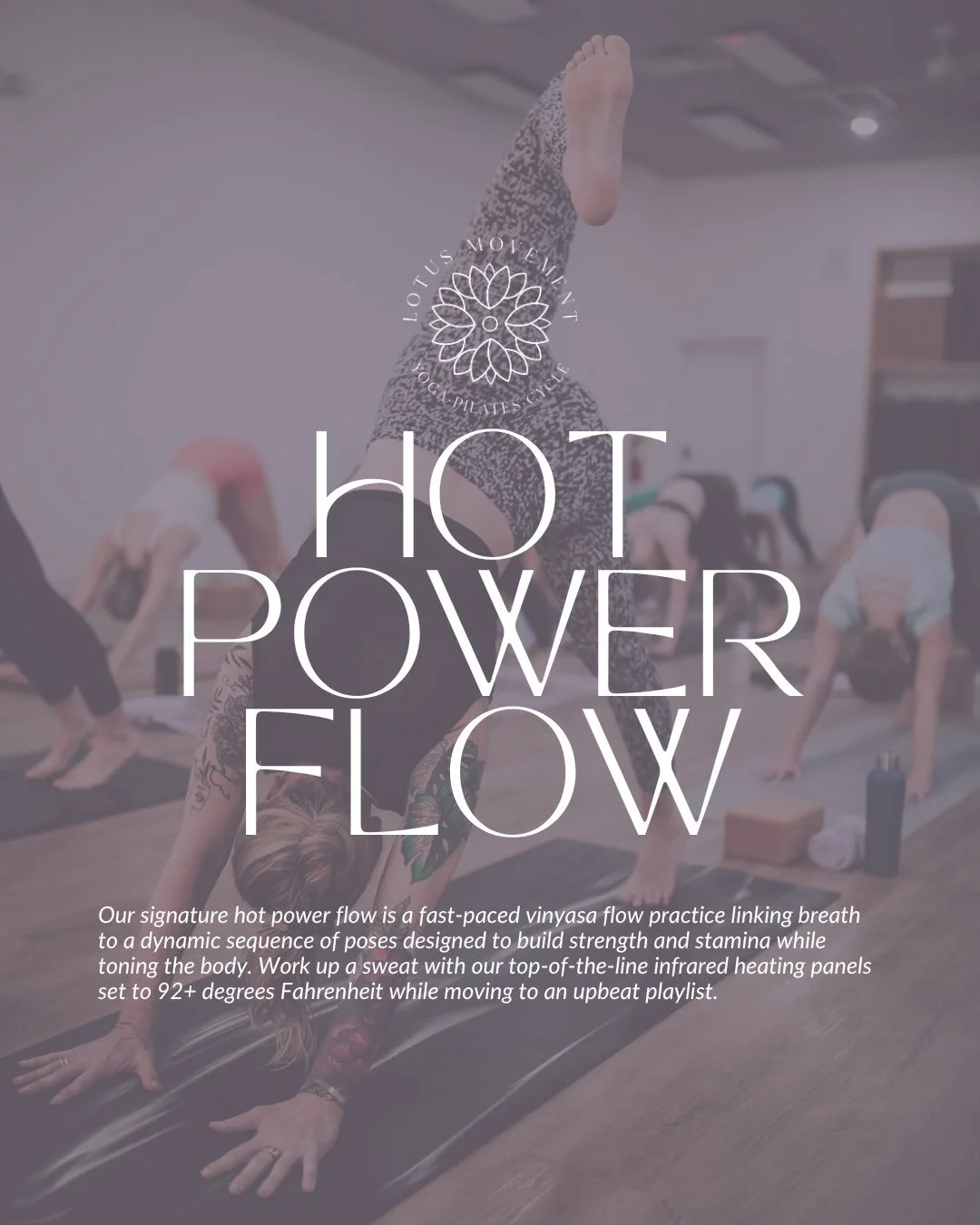 ONE MAT. SO MANY WAYS TO MOVE.

Not every day calls for the same kind of workout and that&rsquo;s exactly why we love our mat classes at Lotus Movement.

Whether you want to slow down, build strength, turn up the heat, or leave feeling completely spe