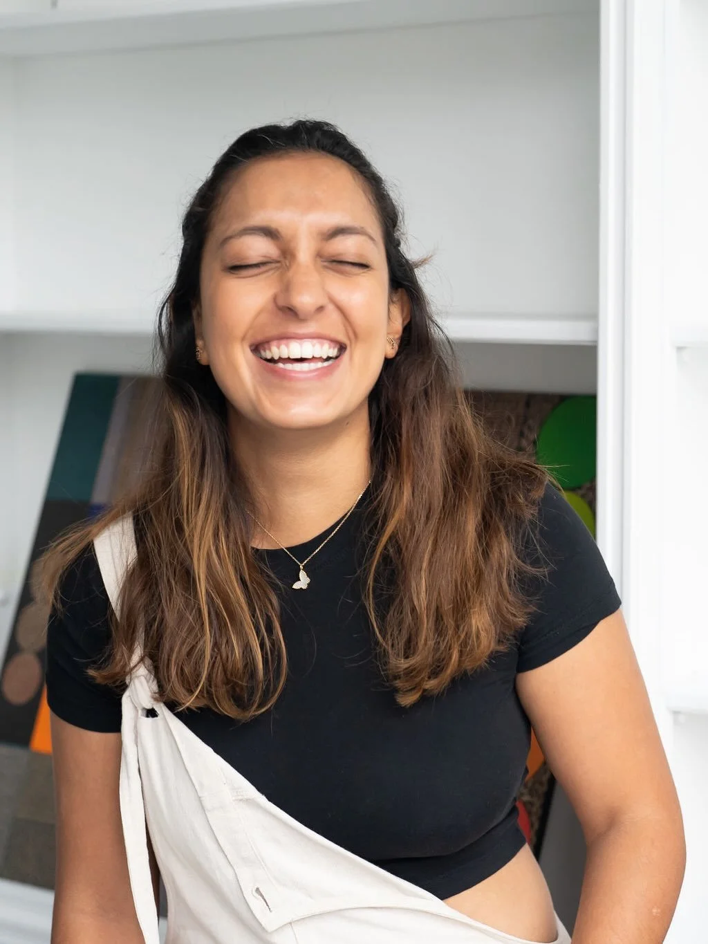 Artist trapped in a consultant&rsquo;s body.
Or maybe the other way around (?!?)

I&rsquo;m Tanisha &mdash; a Lisbon-based contemporary artist creating hand-carved painted panels inspired by ritual, repetition, and mapping a sense of belonging.
Born 