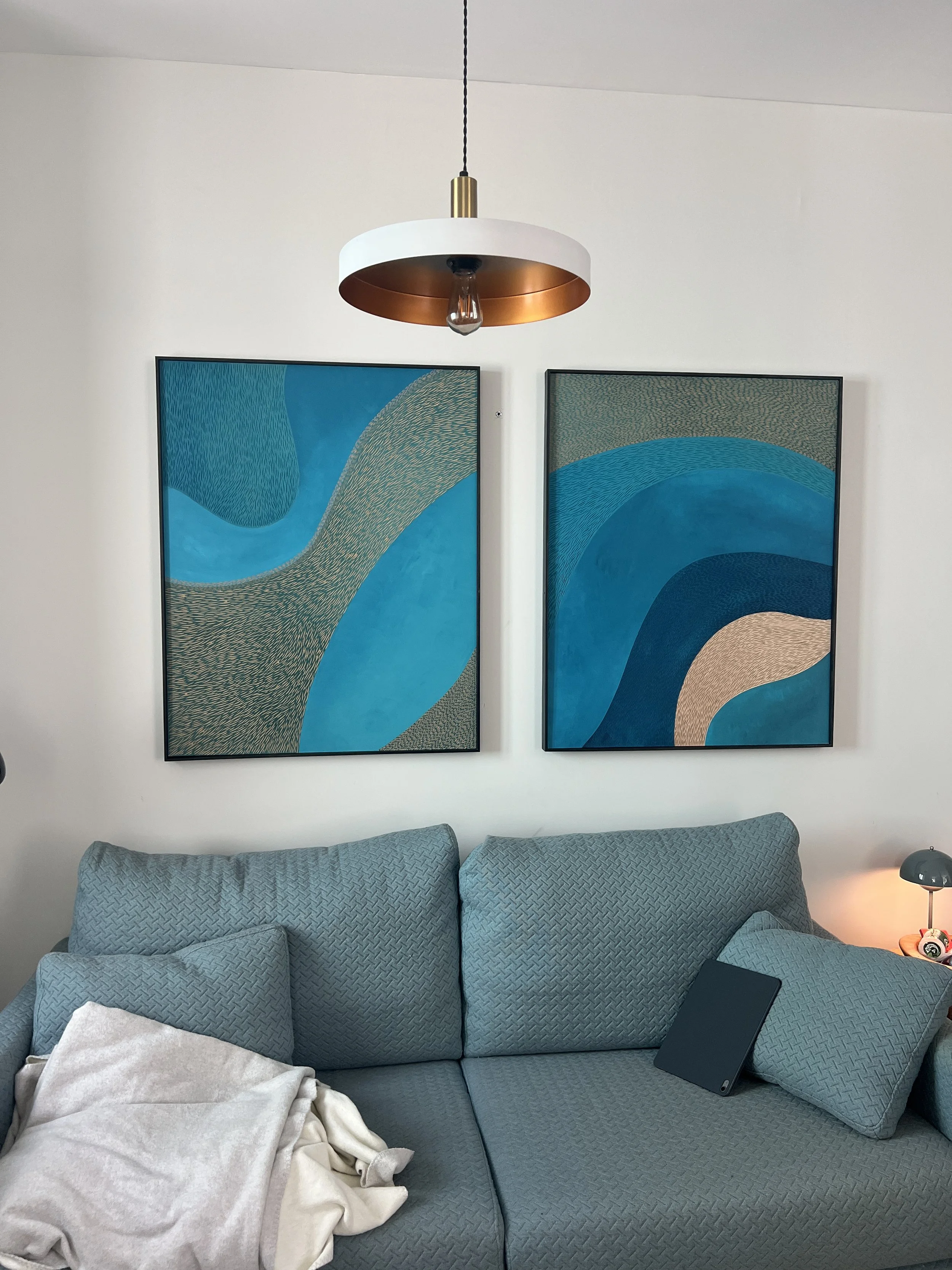2 panels, 100 x 80cm each, Acrylic Woodcut