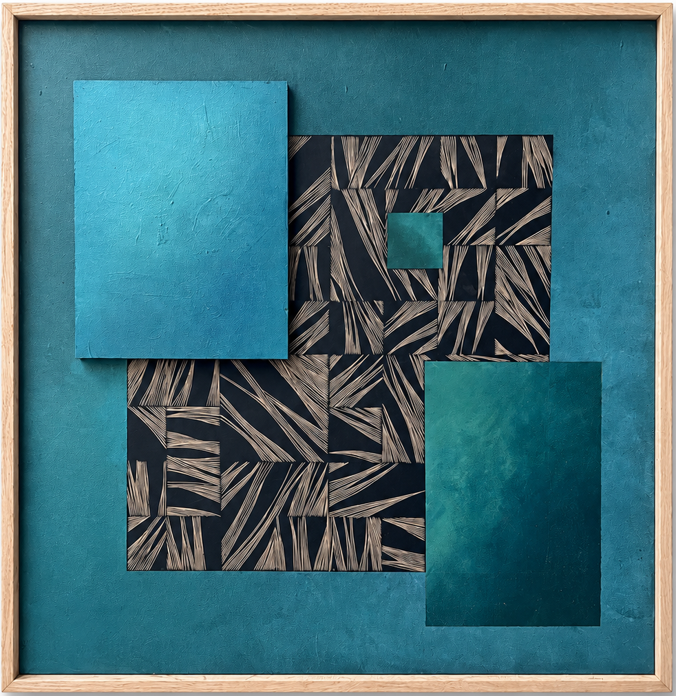 Do you have a plan?, October 2026. 
61 x 61cm without frame. 
Woodcut on layered MDF with Acrylic Paint. 900 euros total