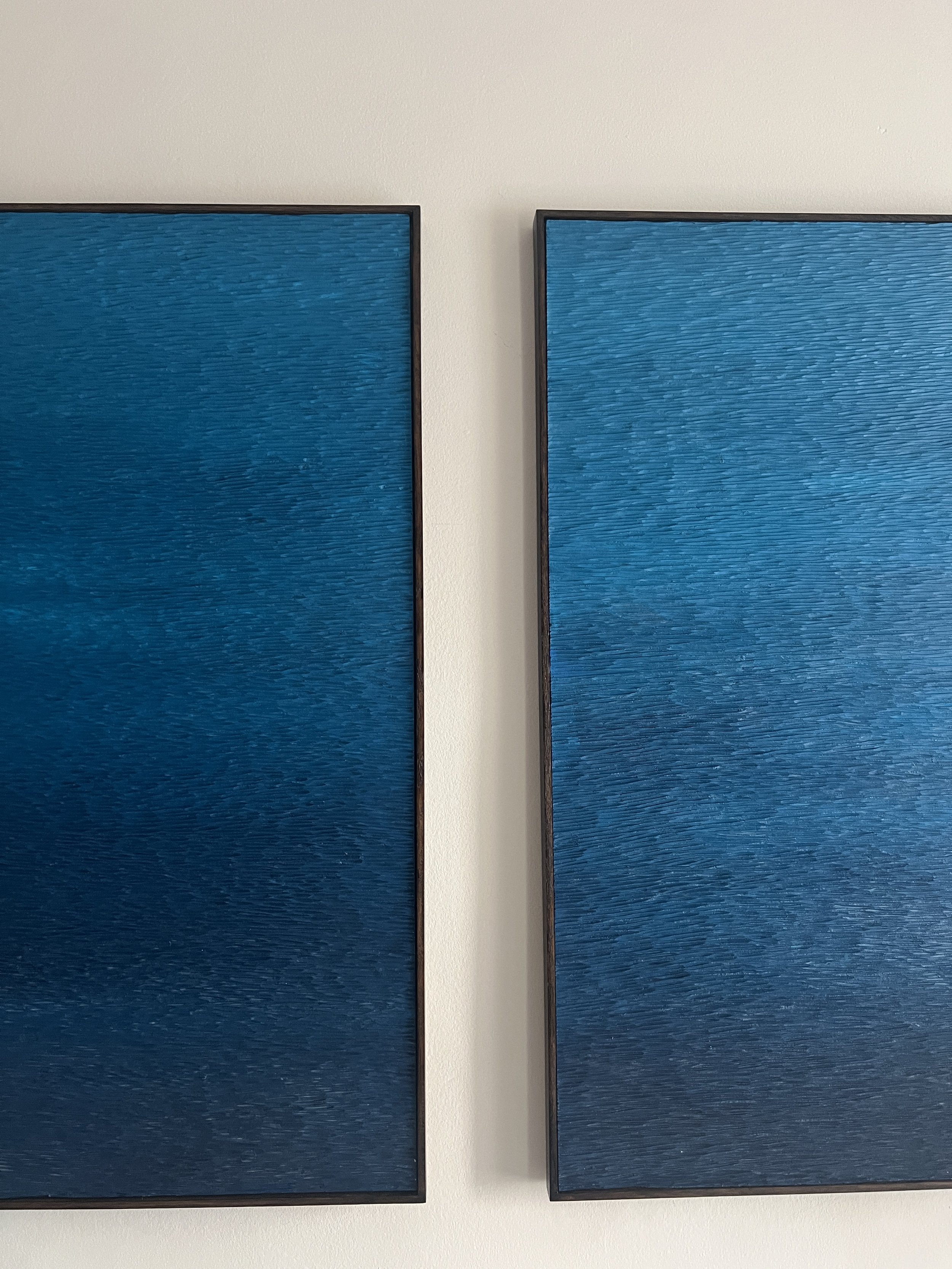 2 panels, 112 x 80cm each, Acrylic Woodcut