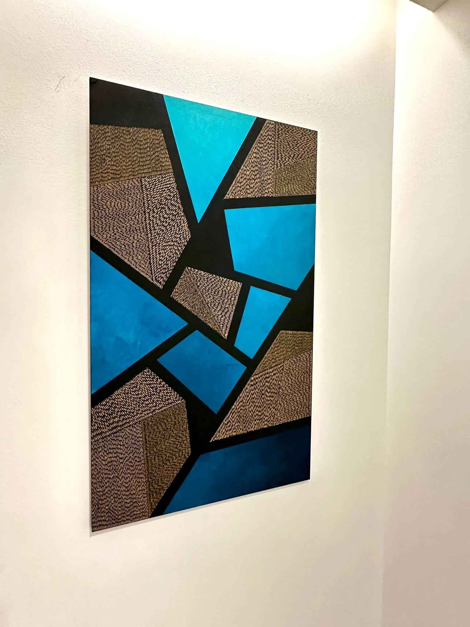 100 x 60 cm Acrylic and Sumi Ink Woodcut