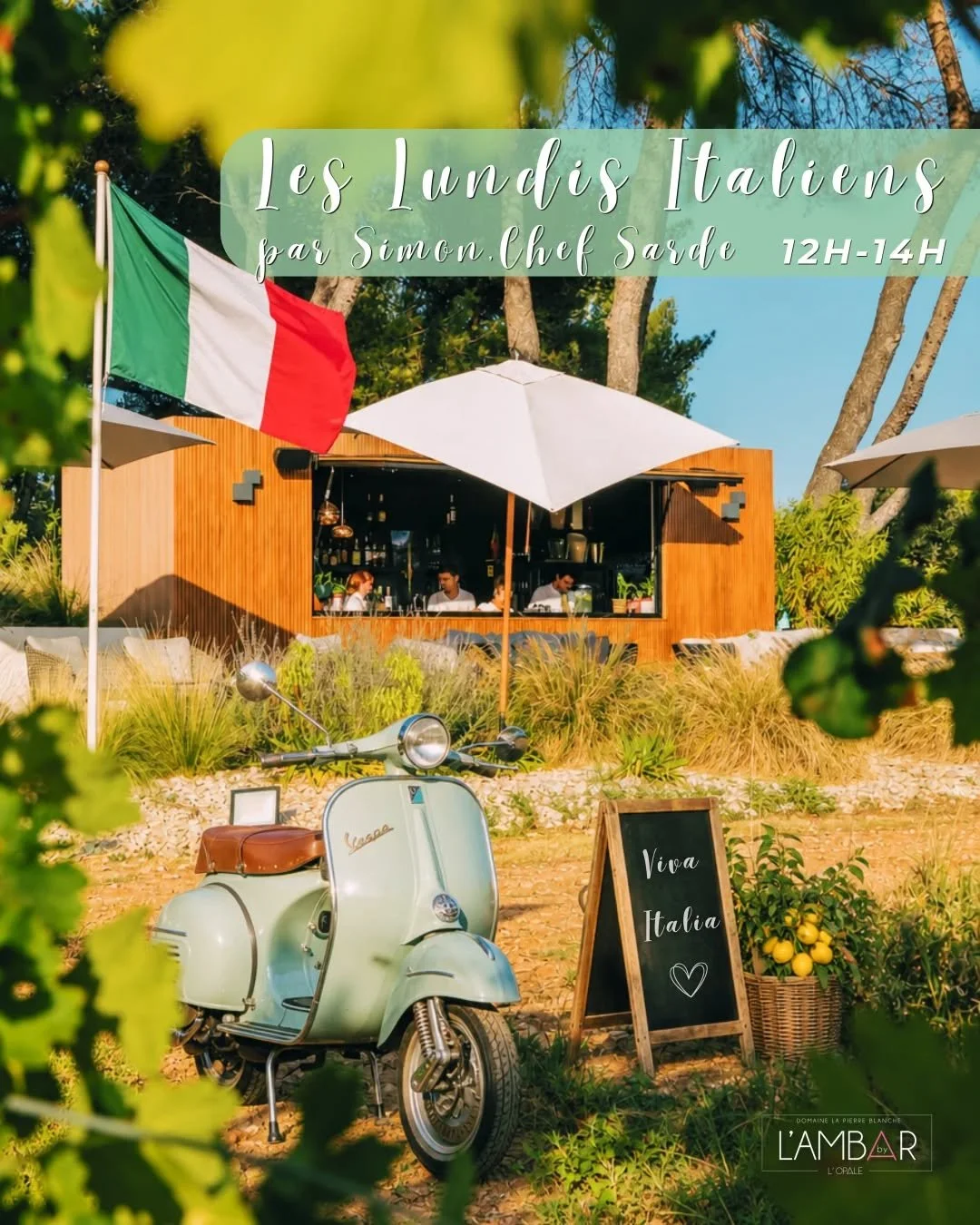 Souriez, c'est lundi&nbsp;!
Nous avons pens&eacute; &agrave; tout pour adoucir les d&eacute;buts de semaine.
Tous les lundis midi &agrave; l'Ambar, Simon talentueux Chef Sarde vous accueille autour de ses p&acirc;tes artisanales et sauces maison.
Auj