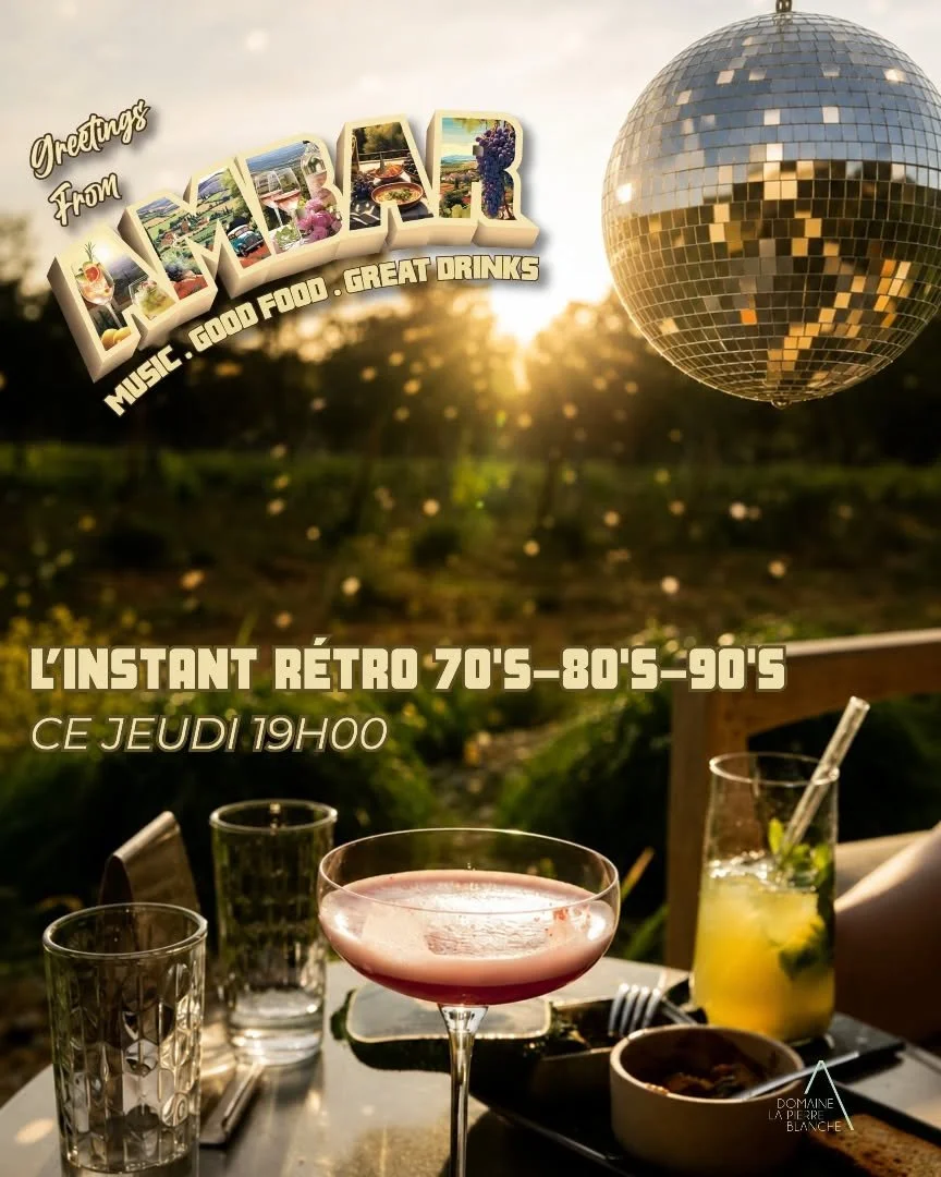 💫 &nbsp;Jeudi soir, on remonte le temps sans quitter la Provence.

D&egrave;s 19h00, l'Ambar vous replonge dans l'ambiance des ann&eacute;es 70, 80 et 90.&nbsp; Les plus grands classiques de ces 3 d&eacute;cennies, des cocktails signature, un couche