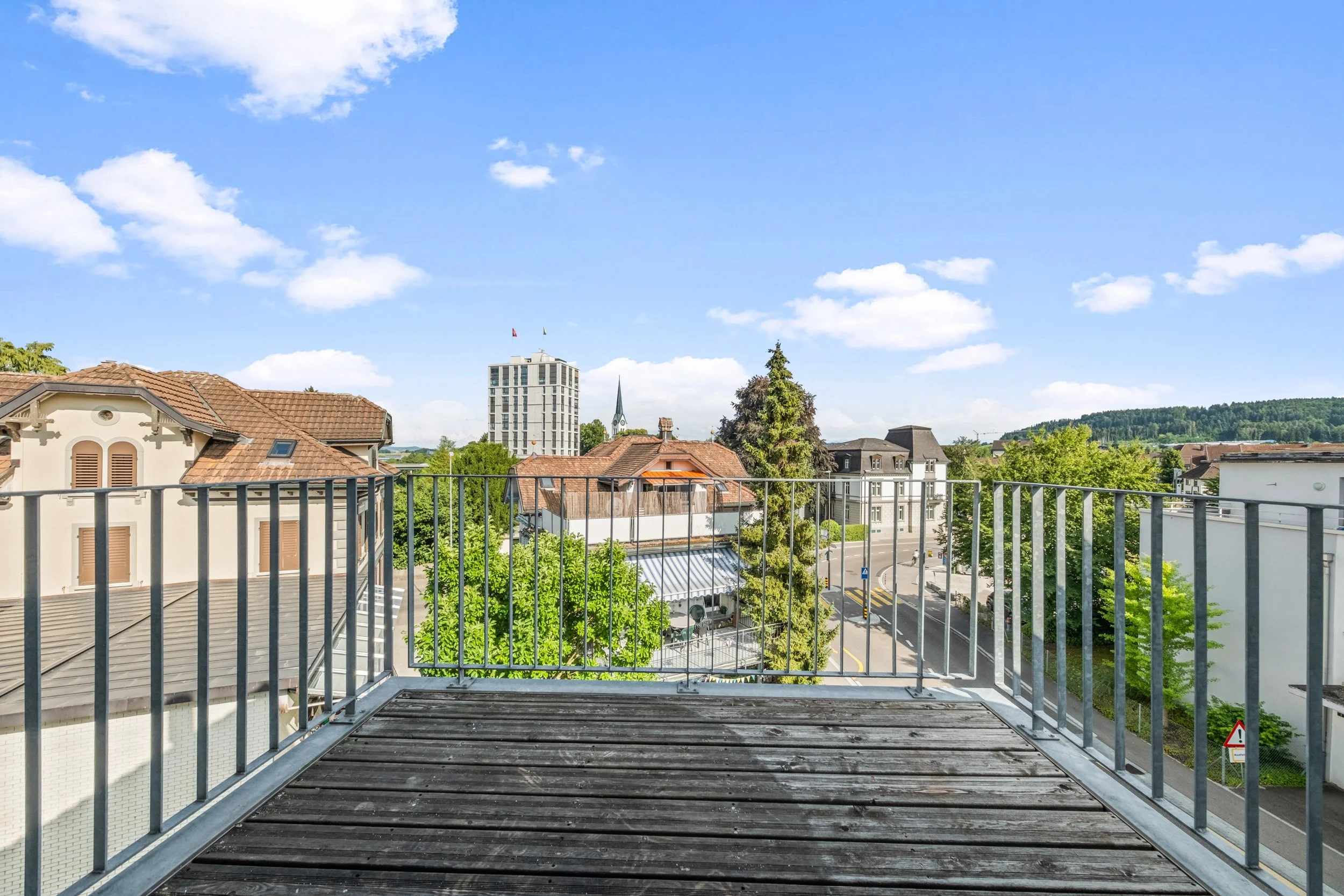Balkon mit Aussicht vom Dachgeschoss