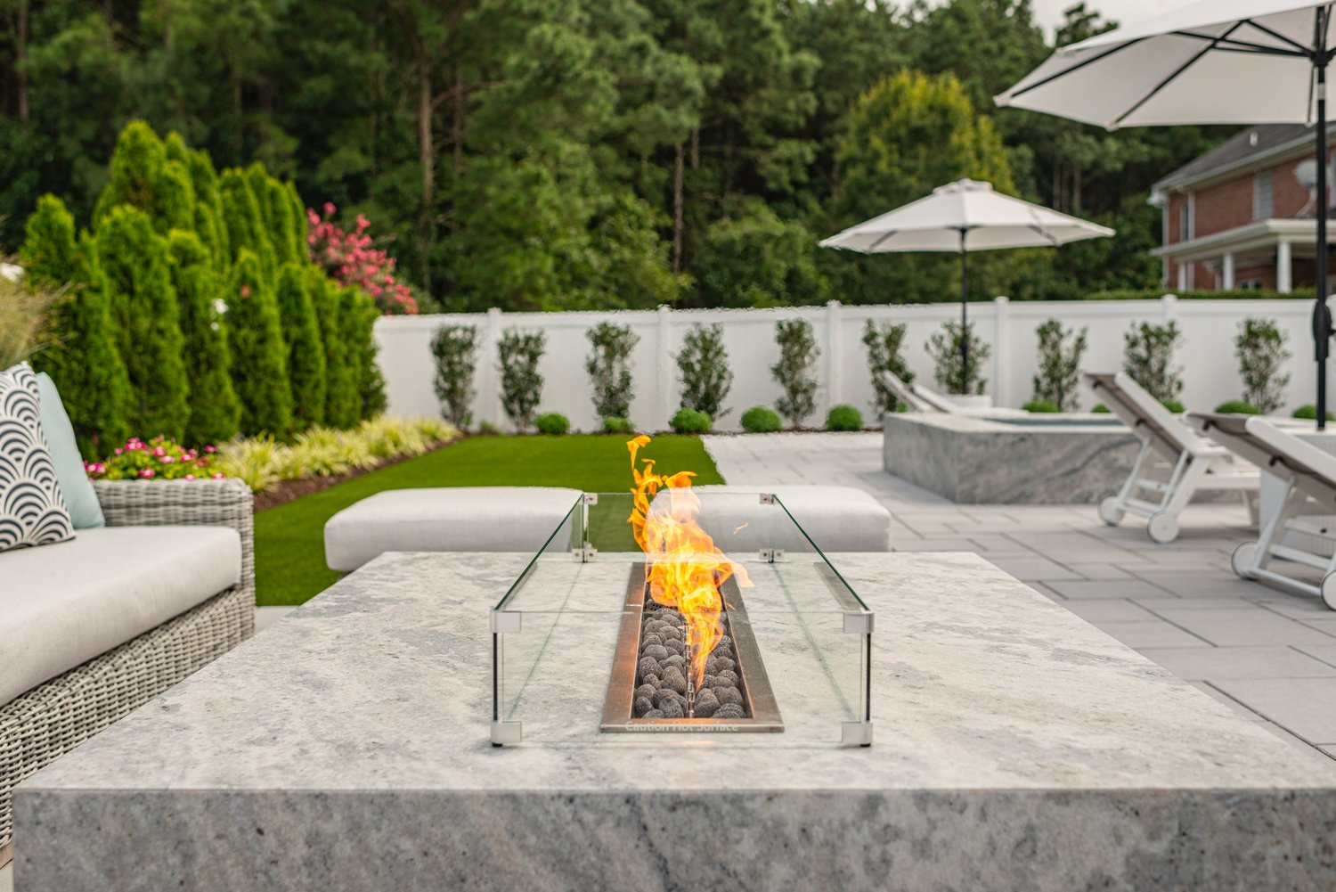 Patio with fire pit and outdoor furniture