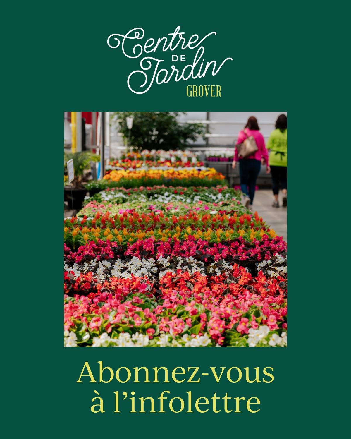 📣 Oyez, oyez, plus que 2️⃣ jours avant l&rsquo;ouverture de notre Centre de Jardin! 
Vous souhaitez &ecirc;tre inform&eacute;s des sp&eacute;ciaux de la semaine? Nos offres seront d&eacute;voil&eacute;es dans l'infolettre chaque semaine. Abonnez-vou