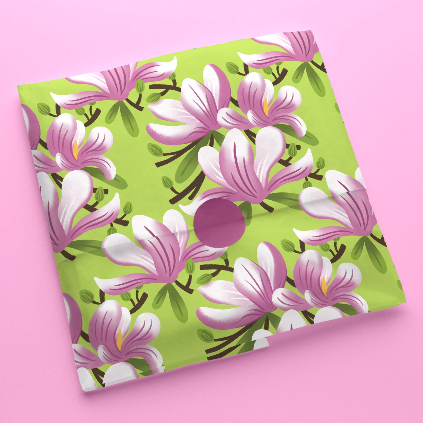 I turned my magnolias from into a pattern, I think it would look great as gift wrap or on fabric! 
.
.
.
.
#mixitupmay24 #surfacepattern #magnolia #floralpattern #artlicensingdesign