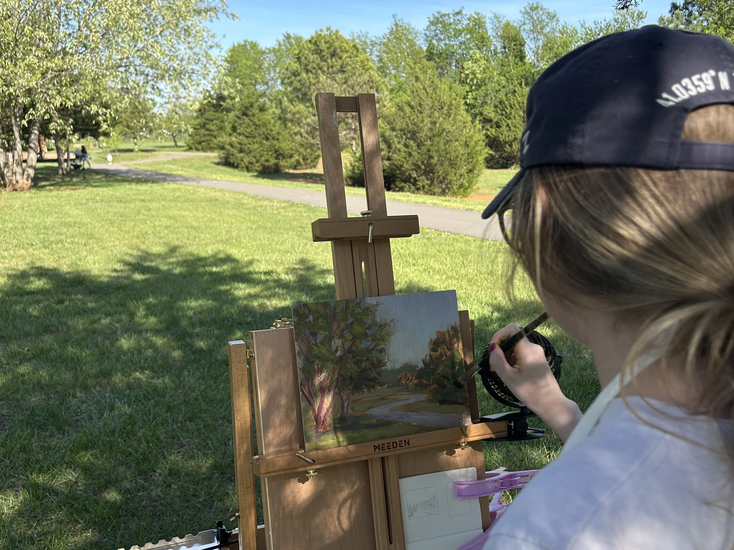 Painting at the Forest Library