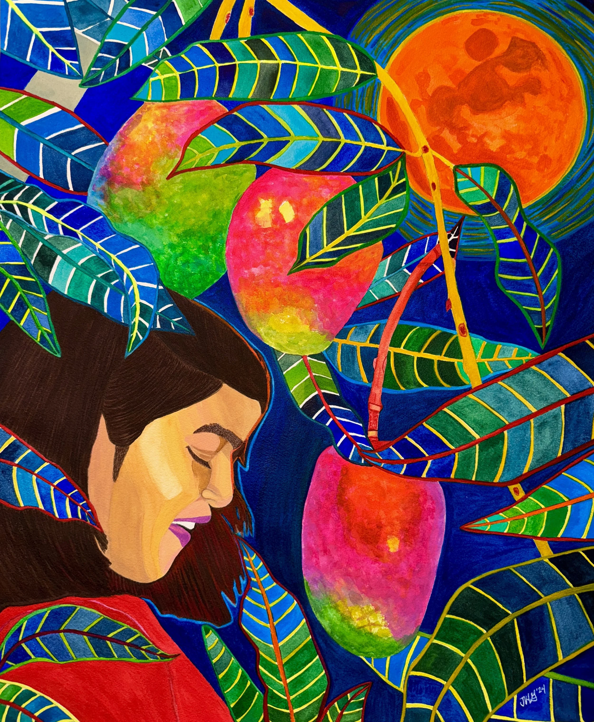 "My Mother’s Joy, A Reclamation", 20 x 16,
watercolor on paper
