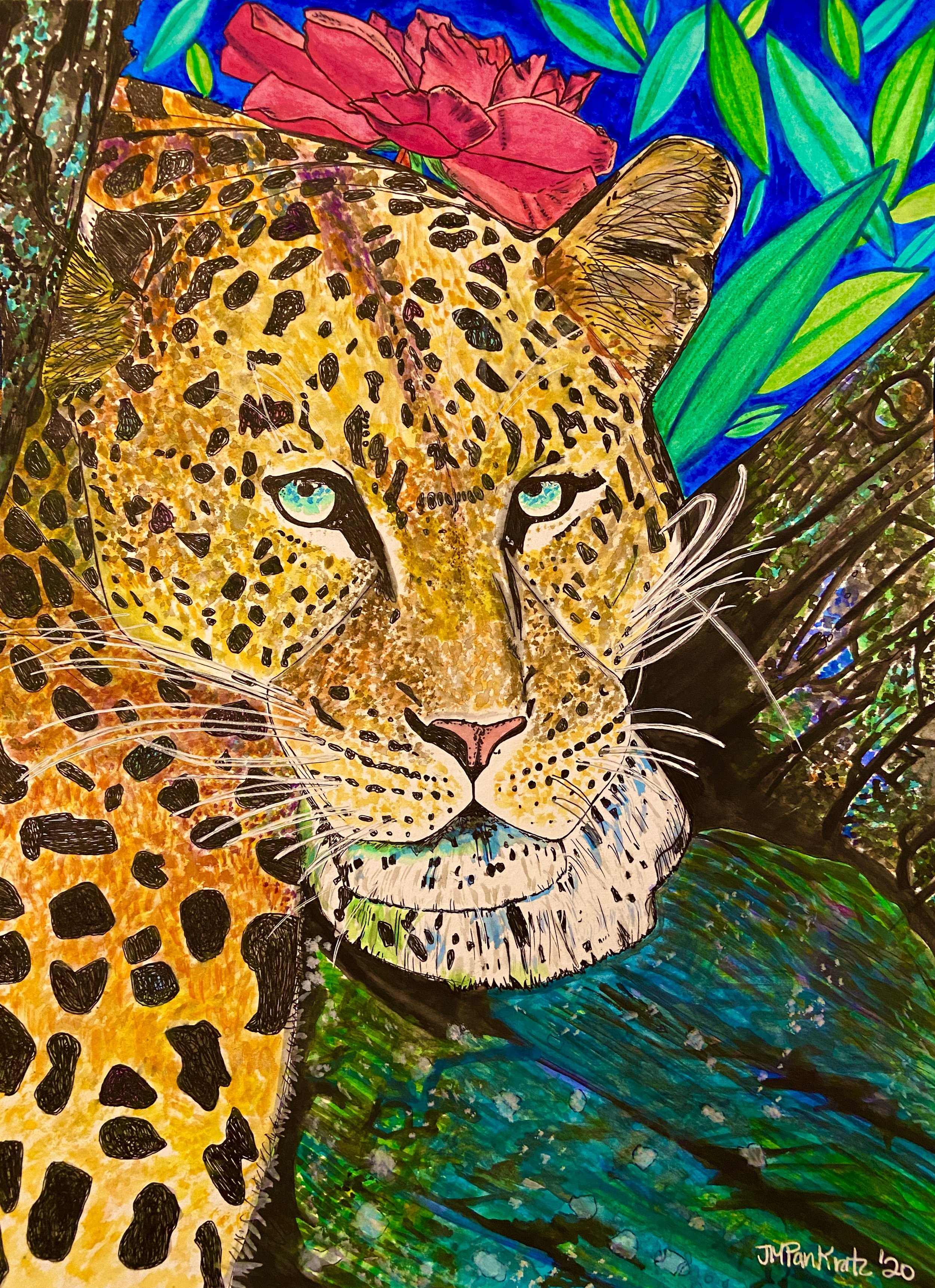 "Quiet Strength", 12 x 9, watercolor and pen on paper