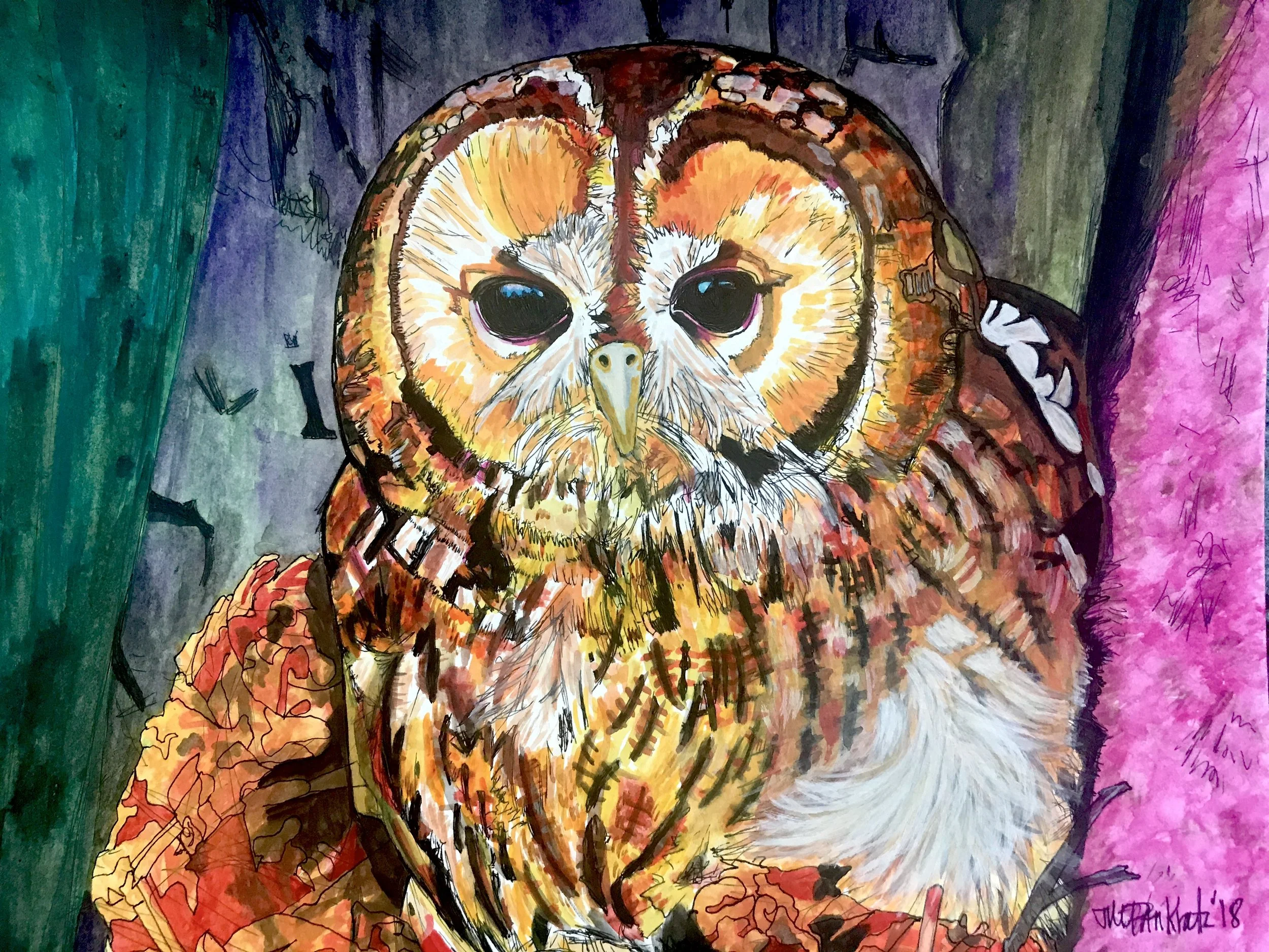 “Grace”, 9 x 12, watercolor and pen on paper, SOLD