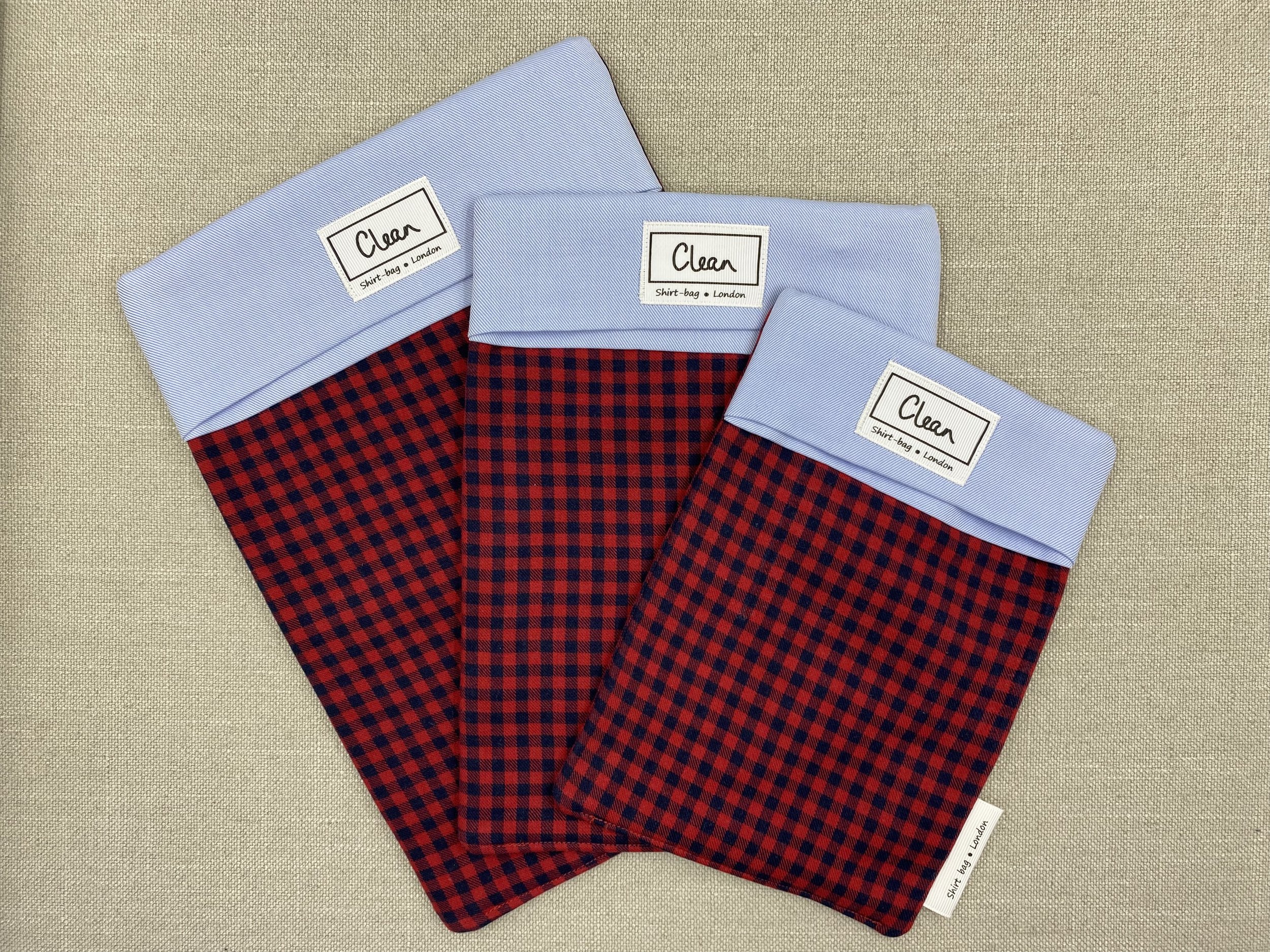 Red & navy check with blue top.jpeg