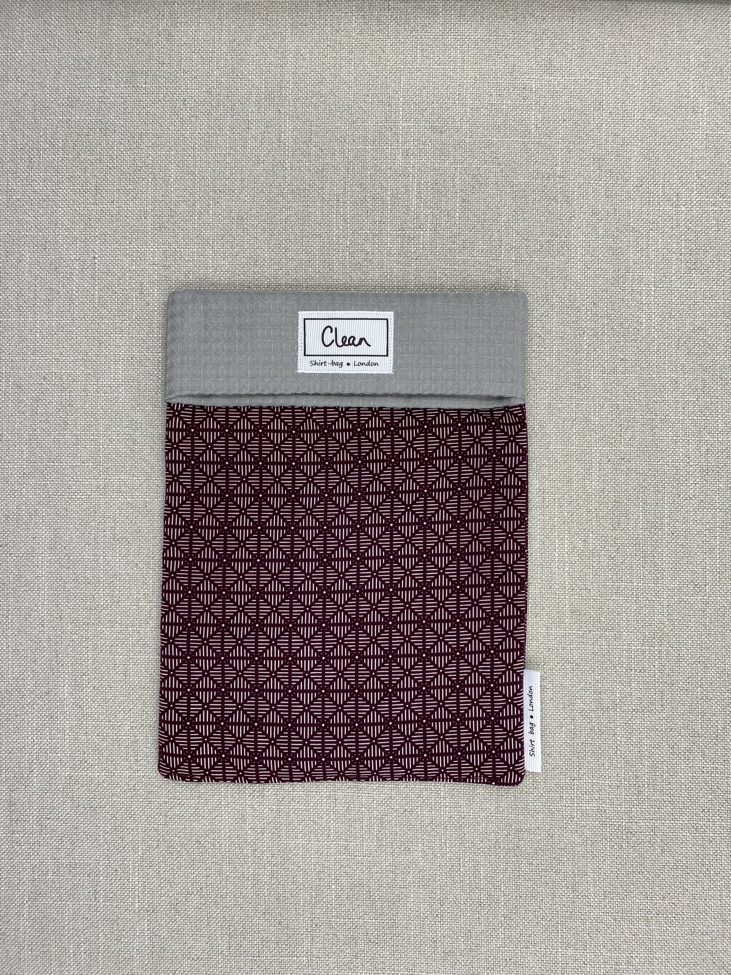 Marroon diamonds with grey waffle top - medium.jpeg
