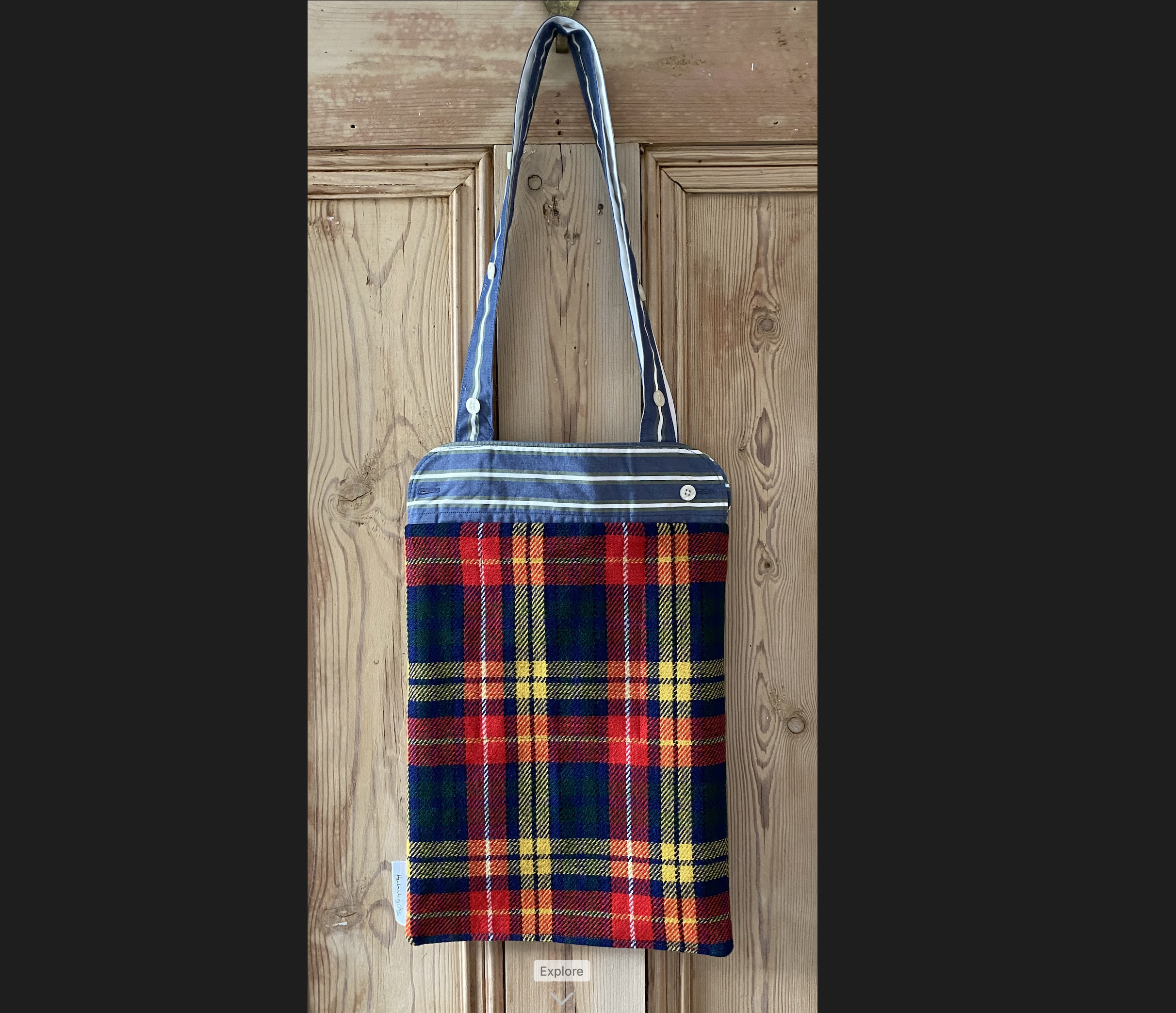 Cream stripe & grey cuff with red tartan .png