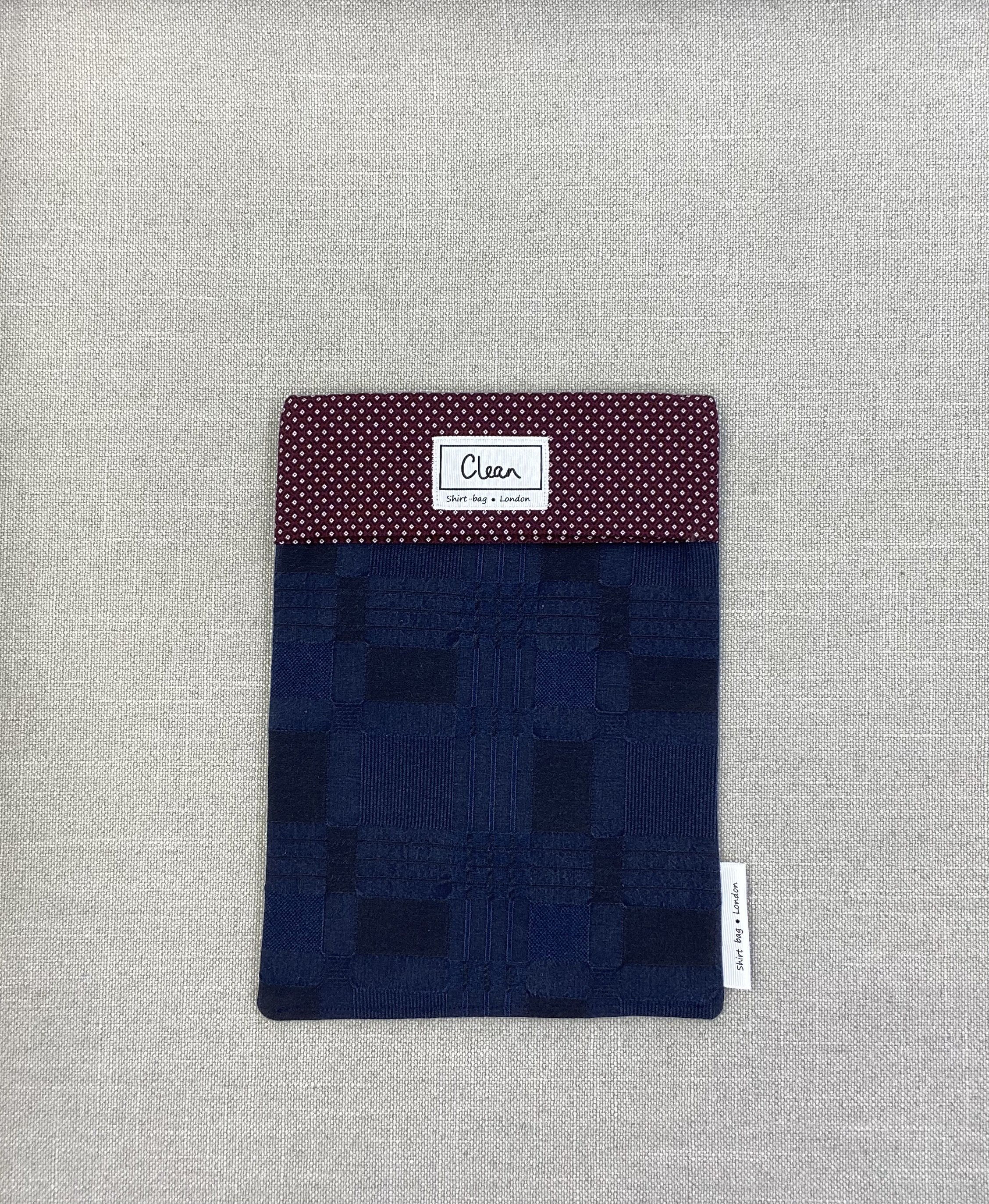 Navy with maroon & white spot top - medium.jpeg