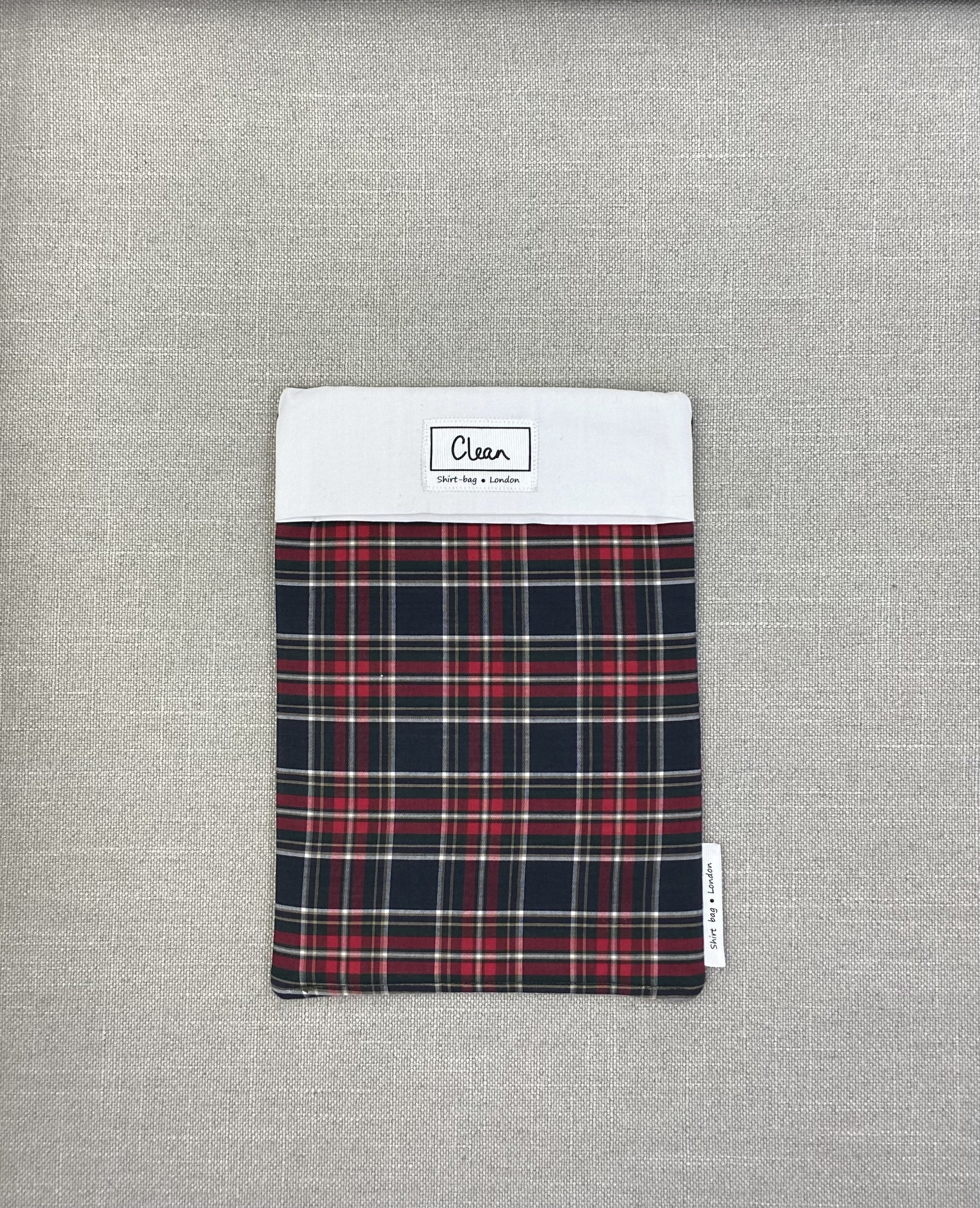 Dark green & red tartan with cream top - medium.jpeg