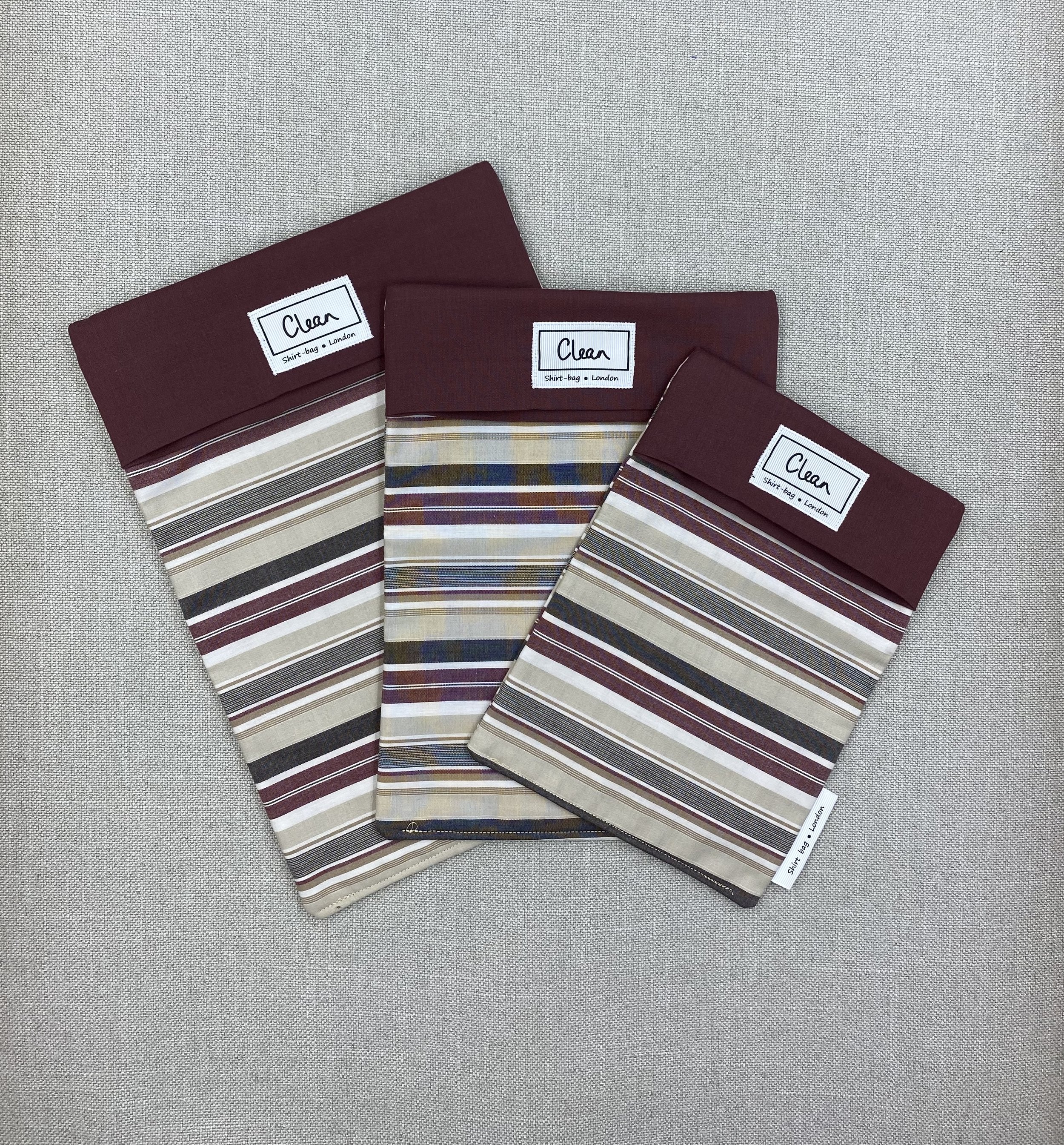 Brown, beige & white stripes horizontal with brown top.jpeg
