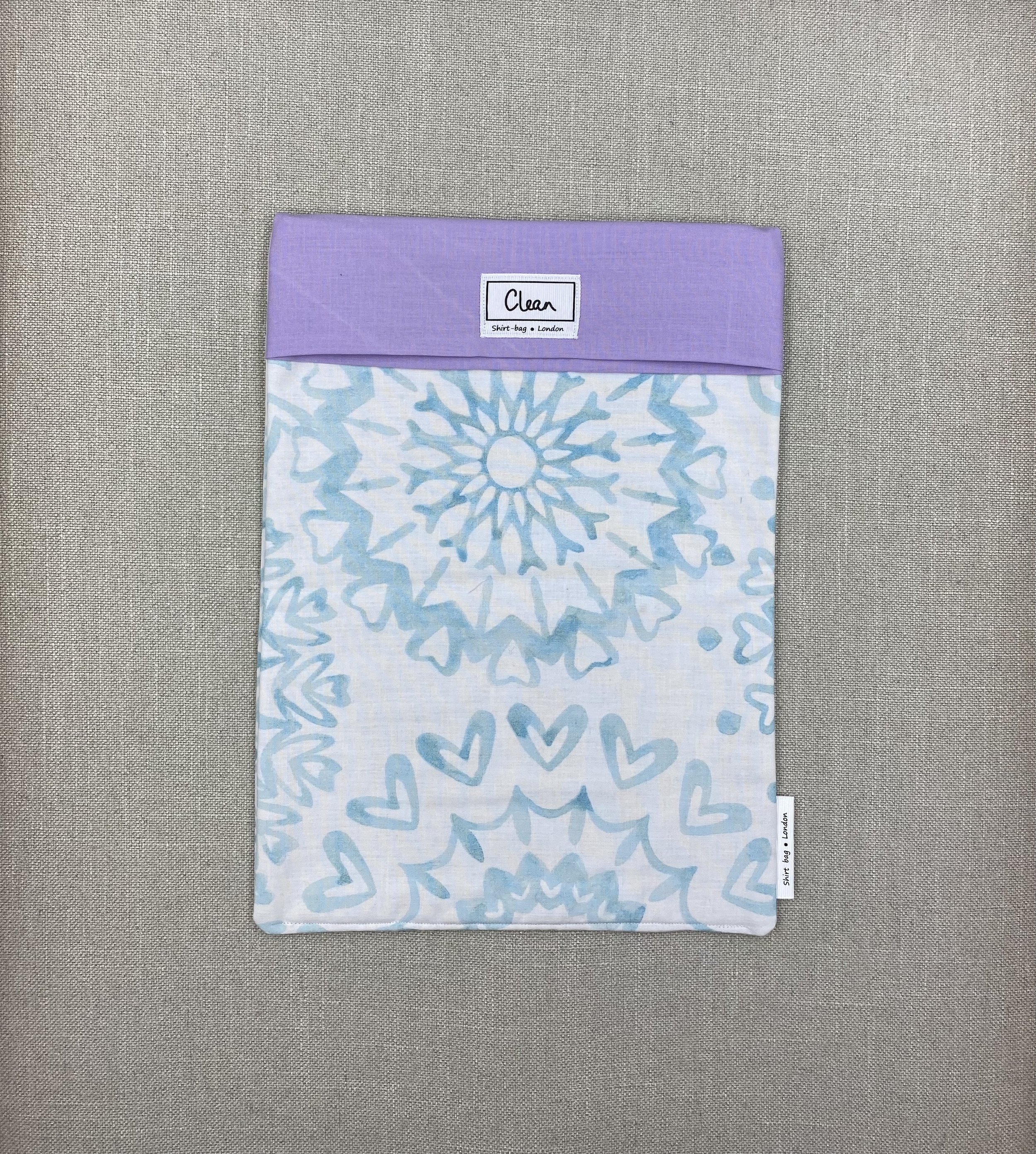 Aqua flower on white with lilac top - X large.jpeg