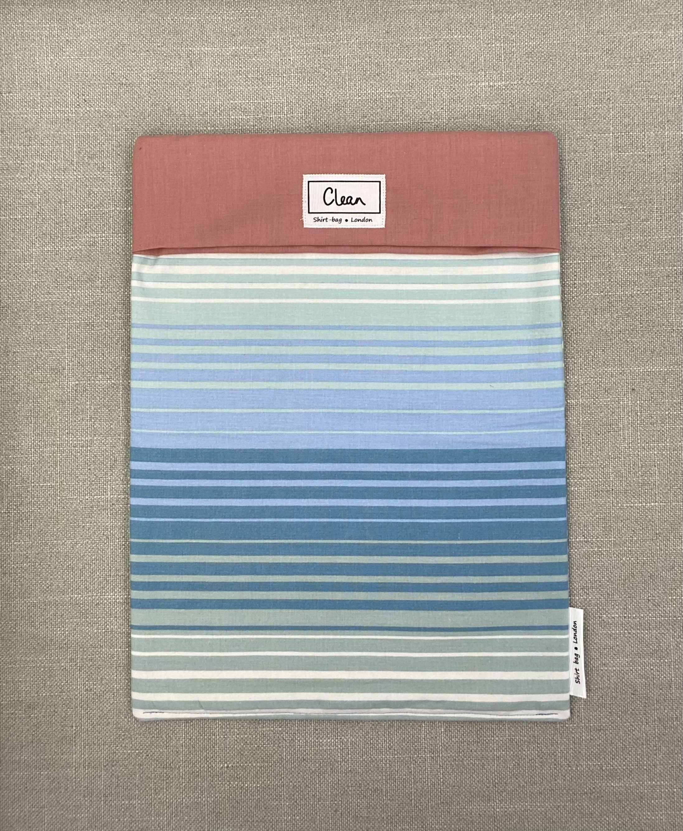 Blue horizontal stripe with salmon top - X large.jpeg
