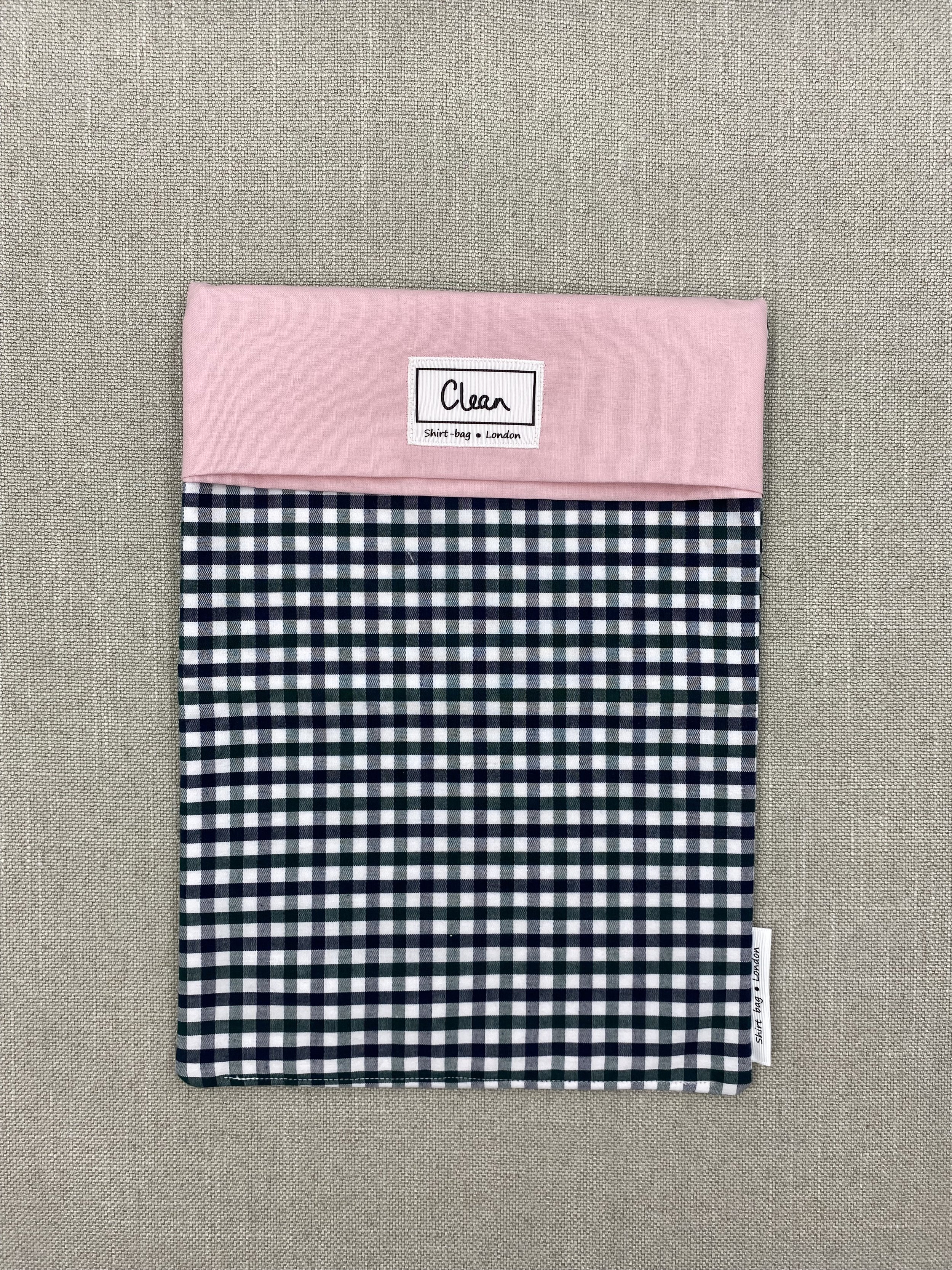 Navy, green & white check with pink top.jpeg