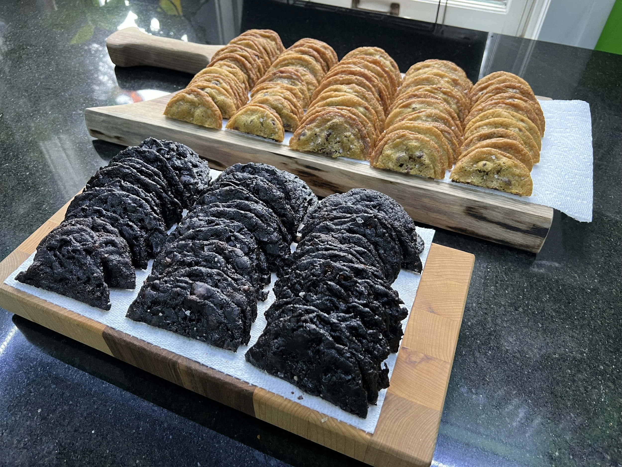 Chocolate Chip and Chocolate Crinkle Cookies