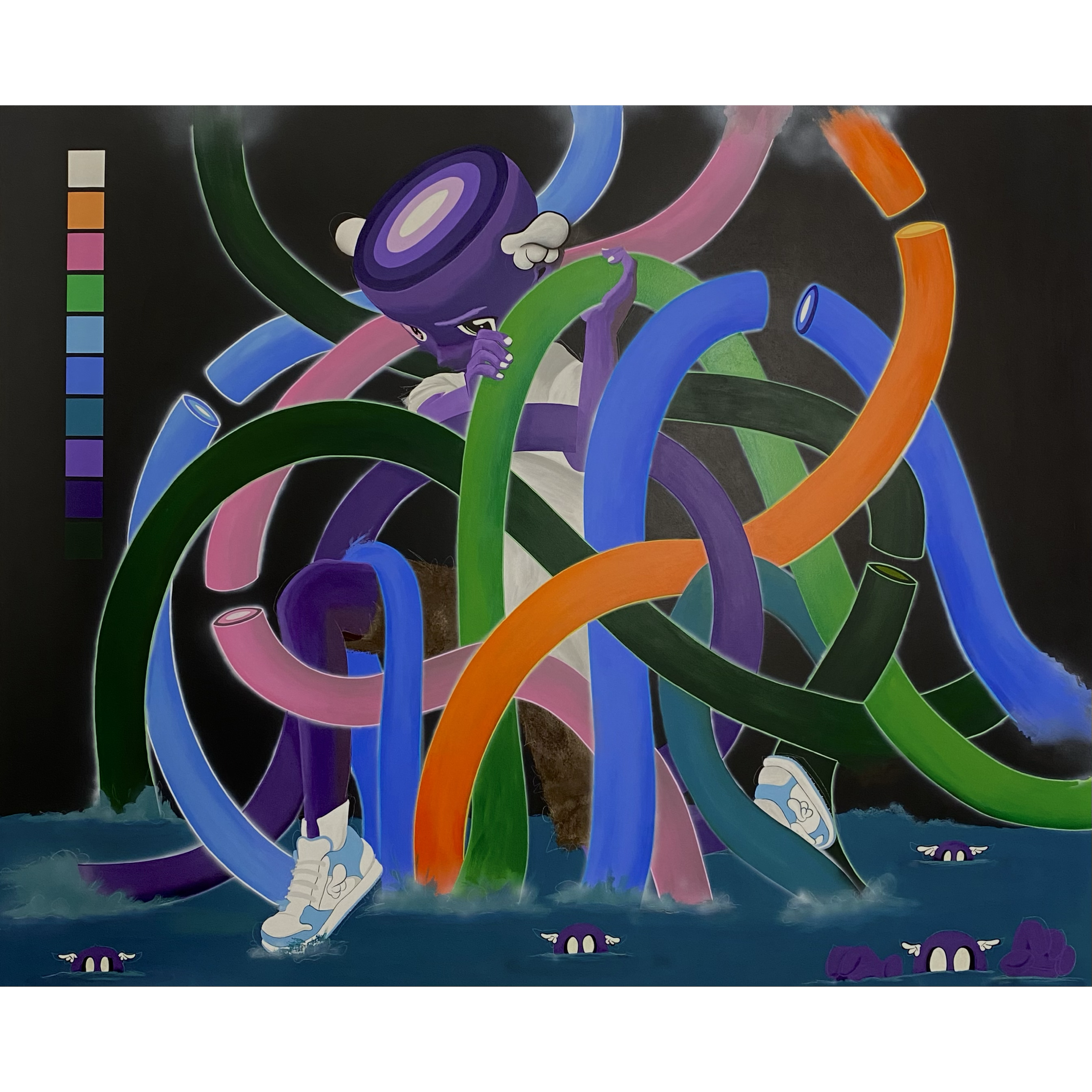 "The Great Escape"
48" x 60"
Acrylic on wood (epoxy)