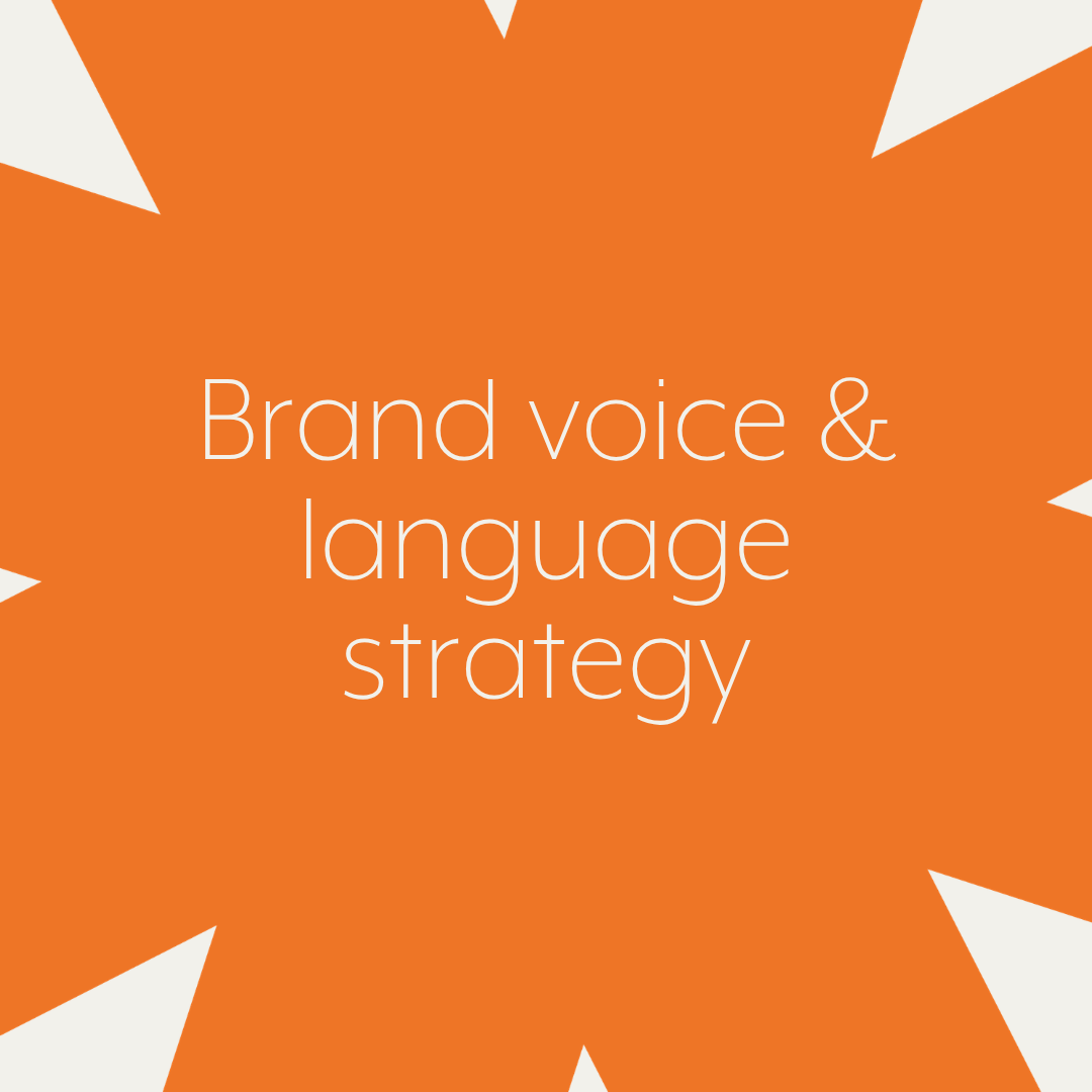 Brand voice and language strategy