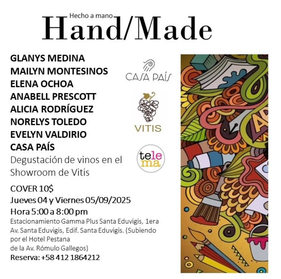HAND/MADE OCHO ARTISTAS SE UNEN PARA UNA EXPOSICIÓN ÚNICA EN SHOWROOM DE VINOS. 