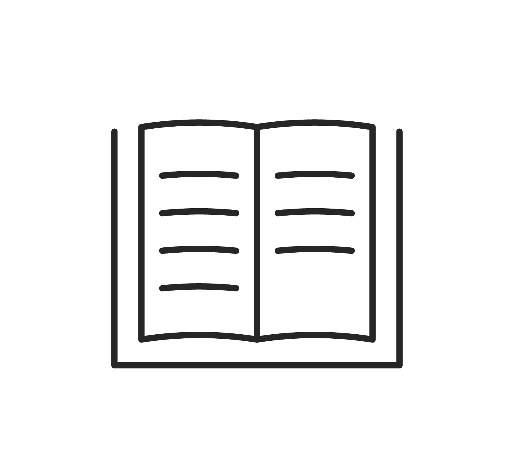 Icon of an open book of knowledge and experience